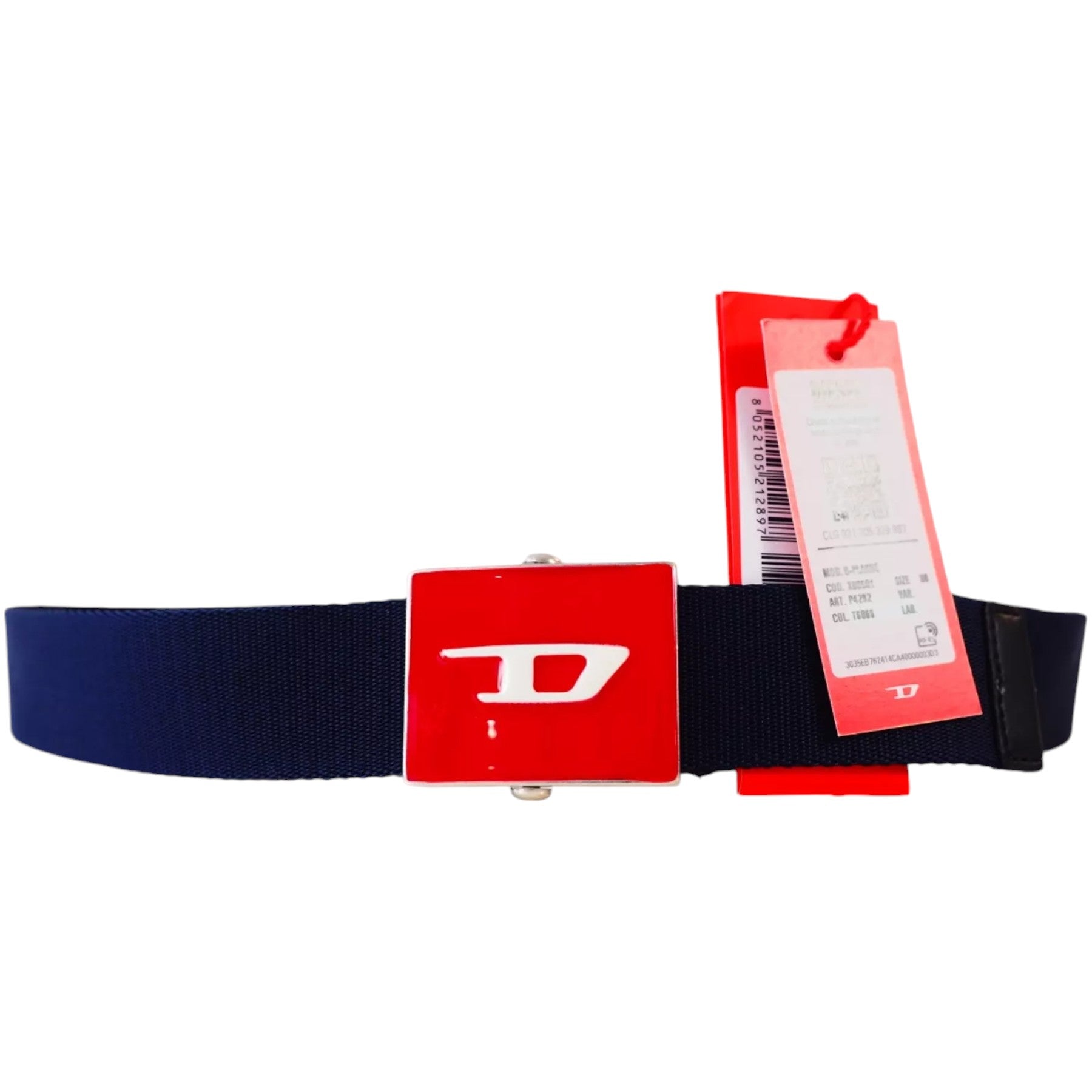 DIESEL B-PLAKUE Mens Webbing Belt Work Belt Metal Buckle Waistbelt Army Golf New