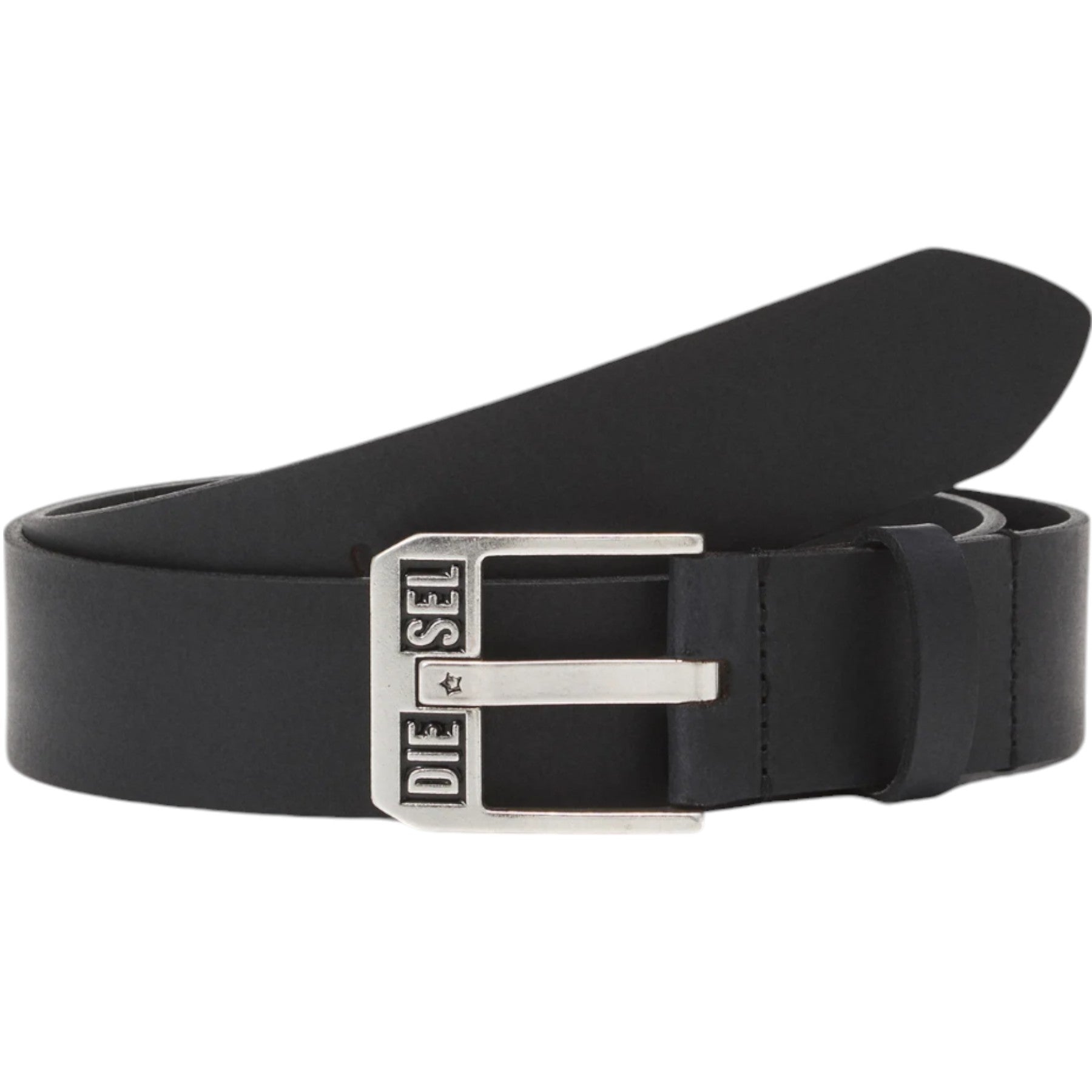 DIESEL B-STAR Mens Genuine Leather Belts For Trousers Jeans Metal Buckle Black