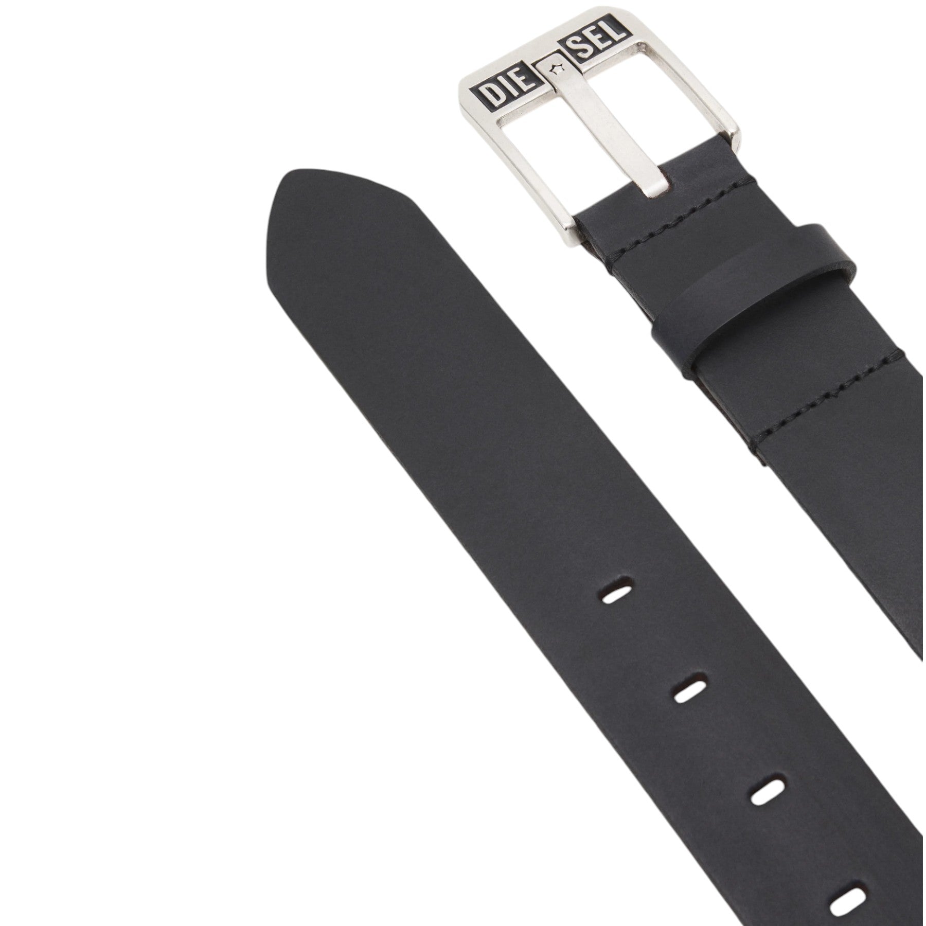 DIESEL B-STAR Mens Genuine Leather Belts For Trousers Jeans Metal Buckle Black