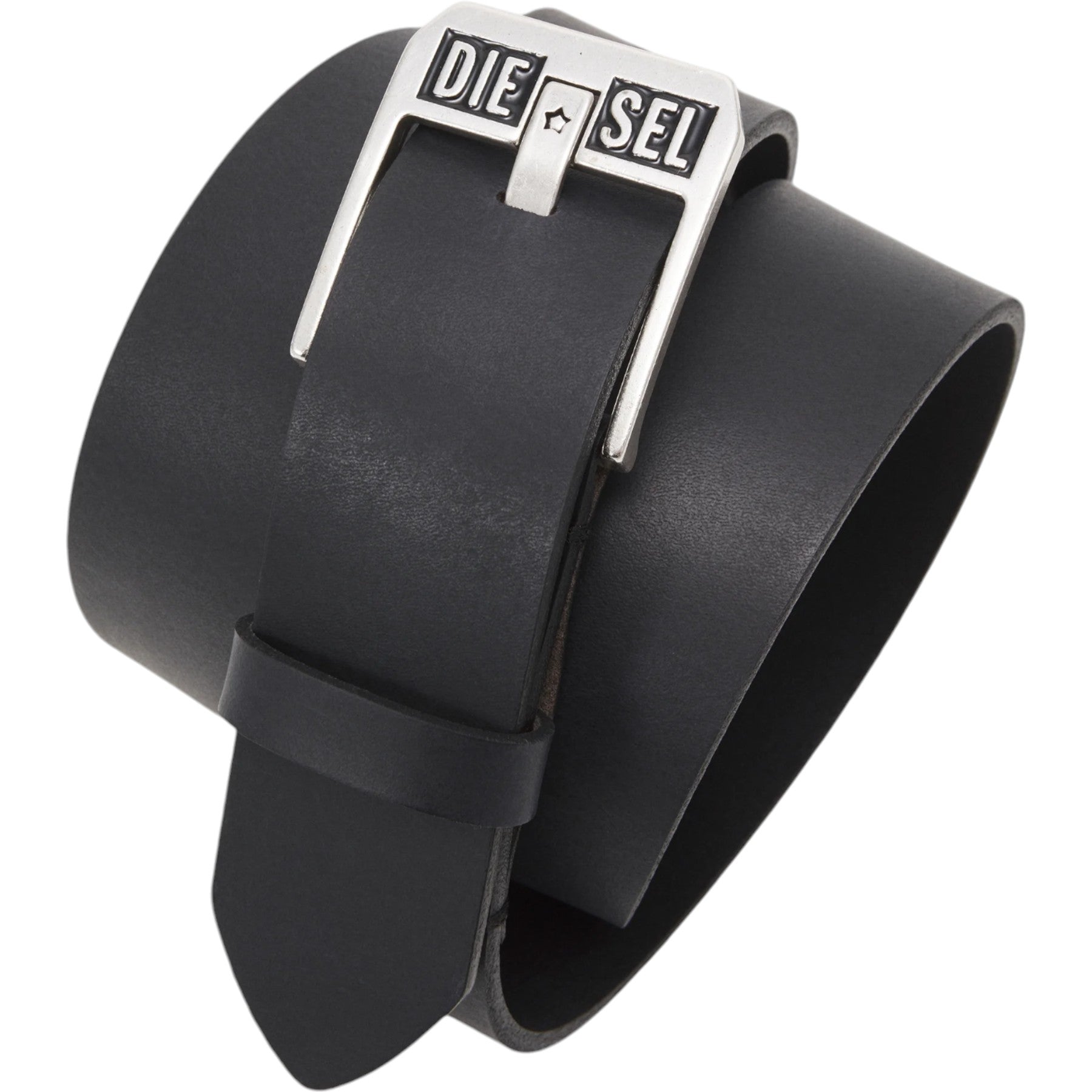 DIESEL B-STAR Mens Genuine Leather Belts For Trousers Jeans Metal Buckle Black