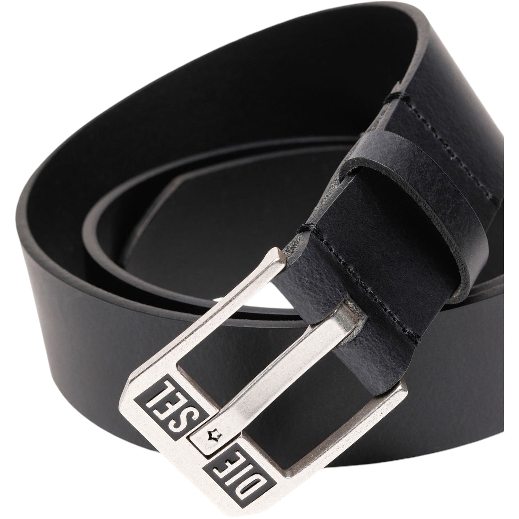 DIESEL B-STAR Mens Genuine Leather Belts For Trousers Jeans Metal Buckle Black