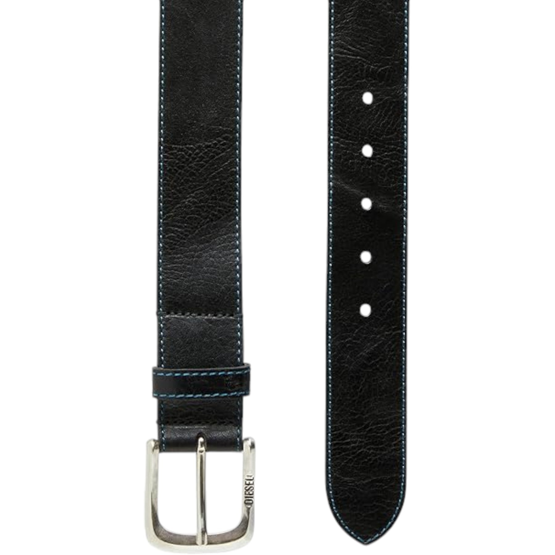 DIESEL B-DNA Mens Genuine Leather Belts For Trousers Jeans Metal Buckle Black