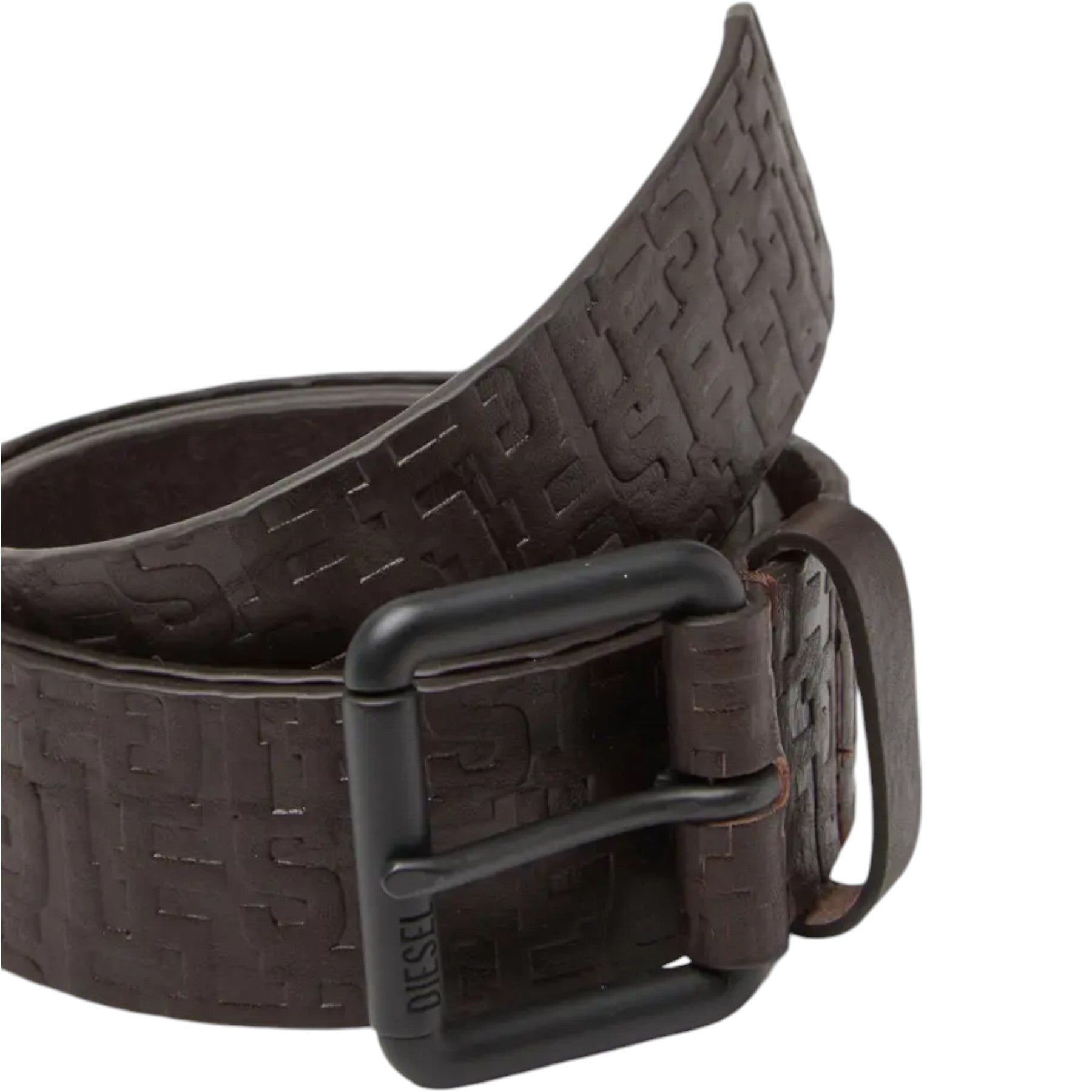 DIESEL B-MONOGRAM Mens Genuine Leather Belts For Trousers Jeans Metal Buckle