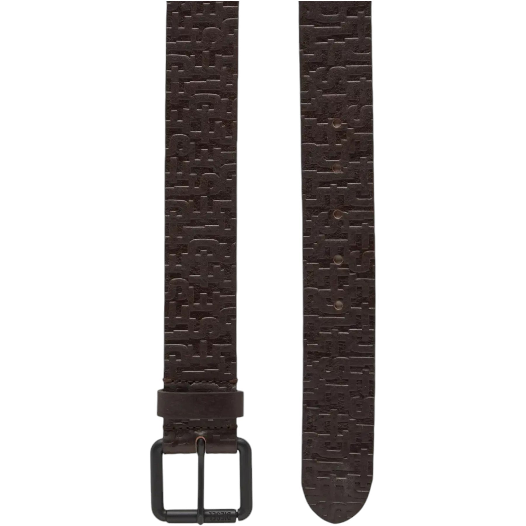 DIESEL B-MONOGRAM Mens Genuine Leather Belts For Trousers Jeans Metal Buckle