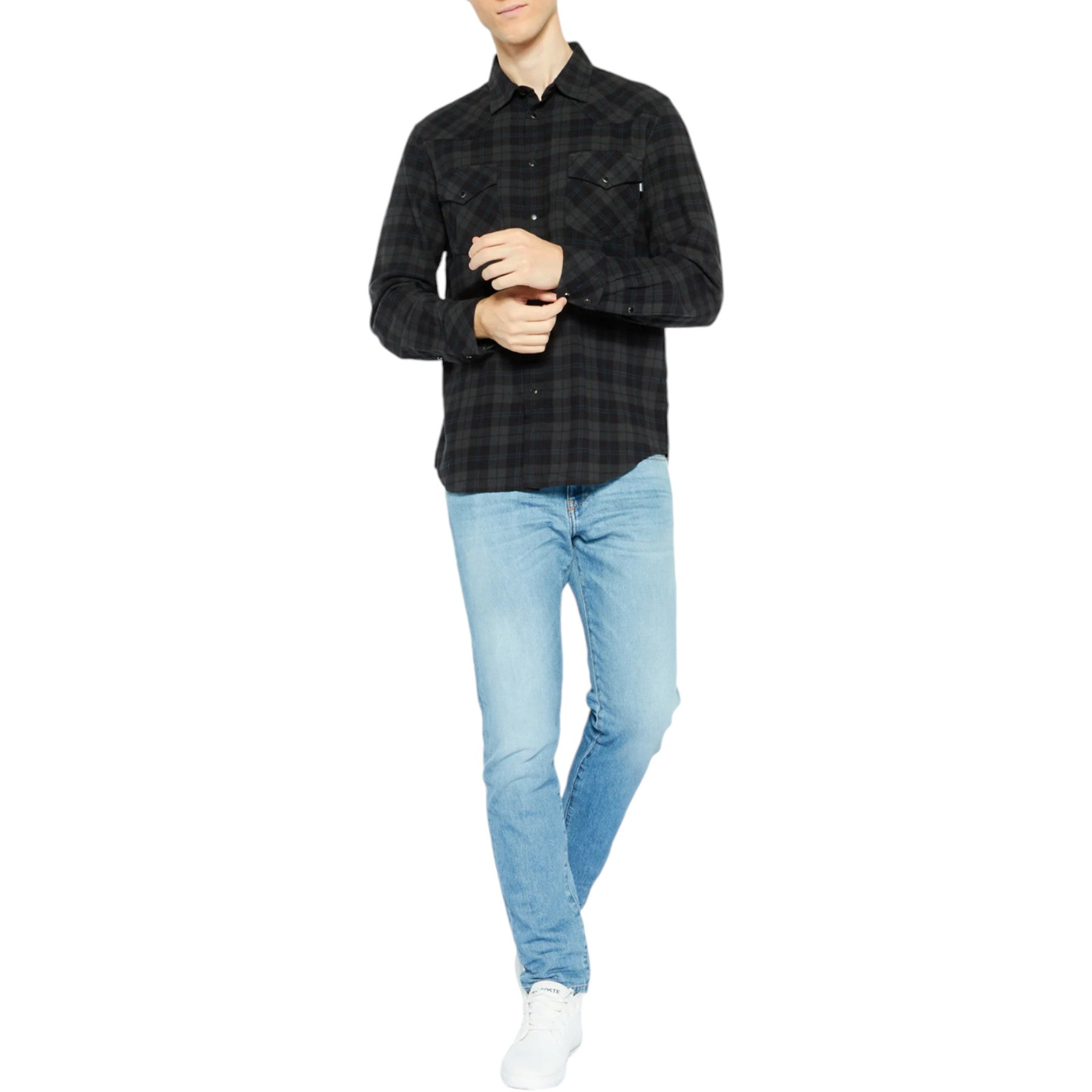 Diesel S-EAST-LONG REBAD Mens Lumberjack Shirt Long Sleeve Flannel Check Shirt