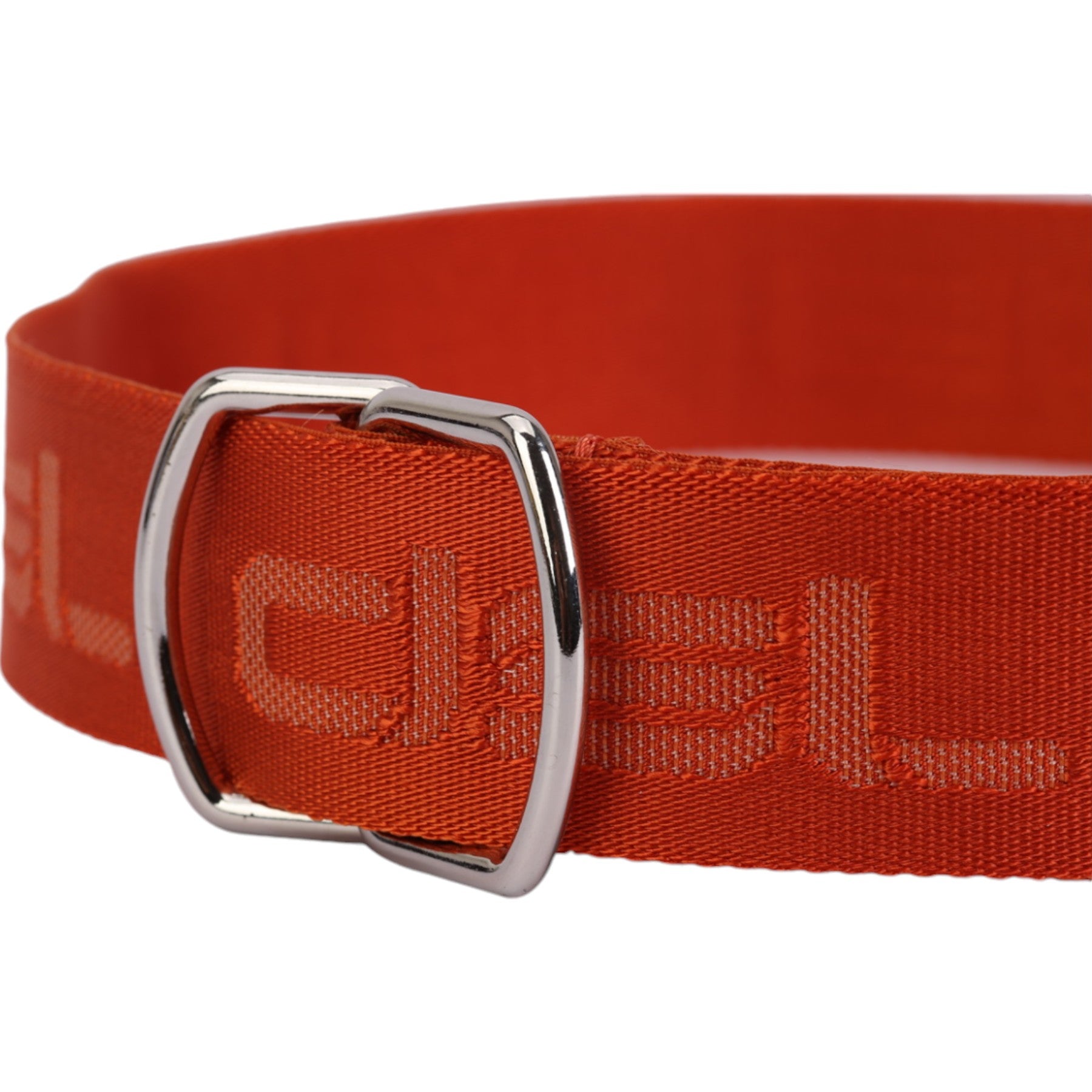 DIESEL B-Tone Mens D Ring Belt Woven Solid Fabric Casual Webbing Belt Orange