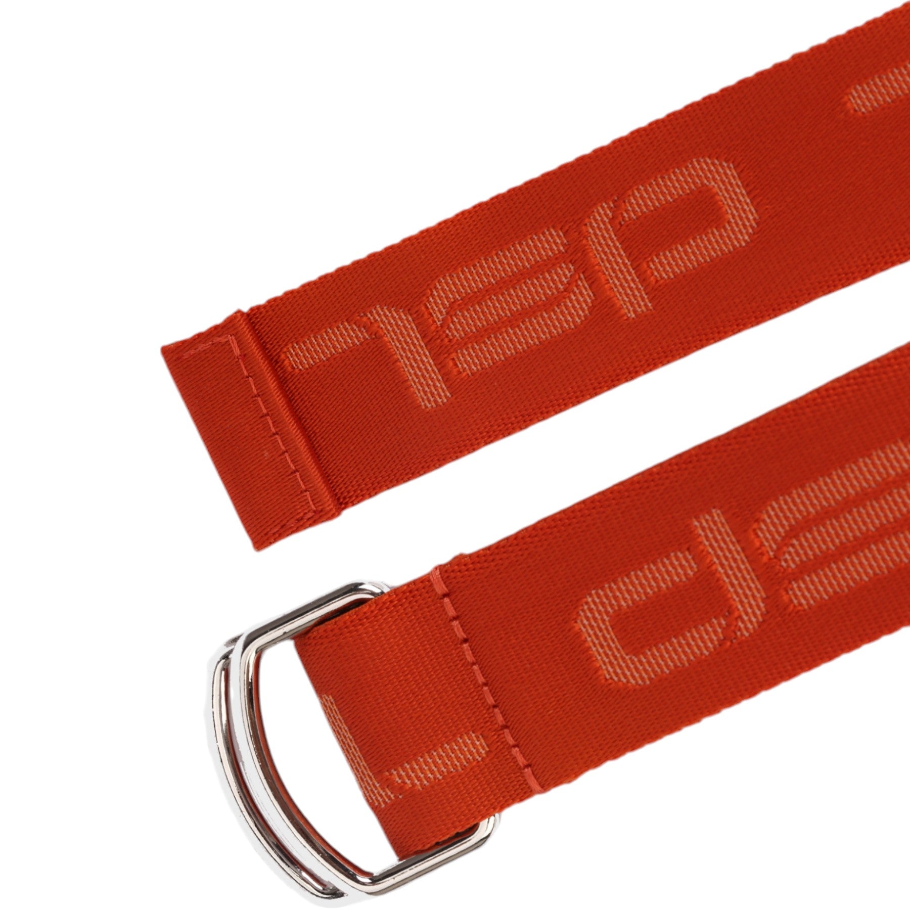 DIESEL B-Tone Mens D Ring Belt Woven Solid Fabric Casual Webbing Belt Orange