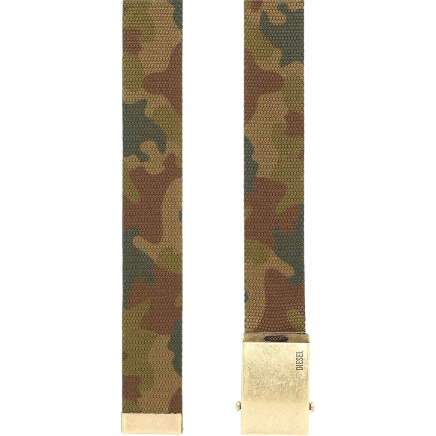 DIESEL B-COMBA Mens Belt Woven Solid Fabric Casual Webbing Belt Camouflage New