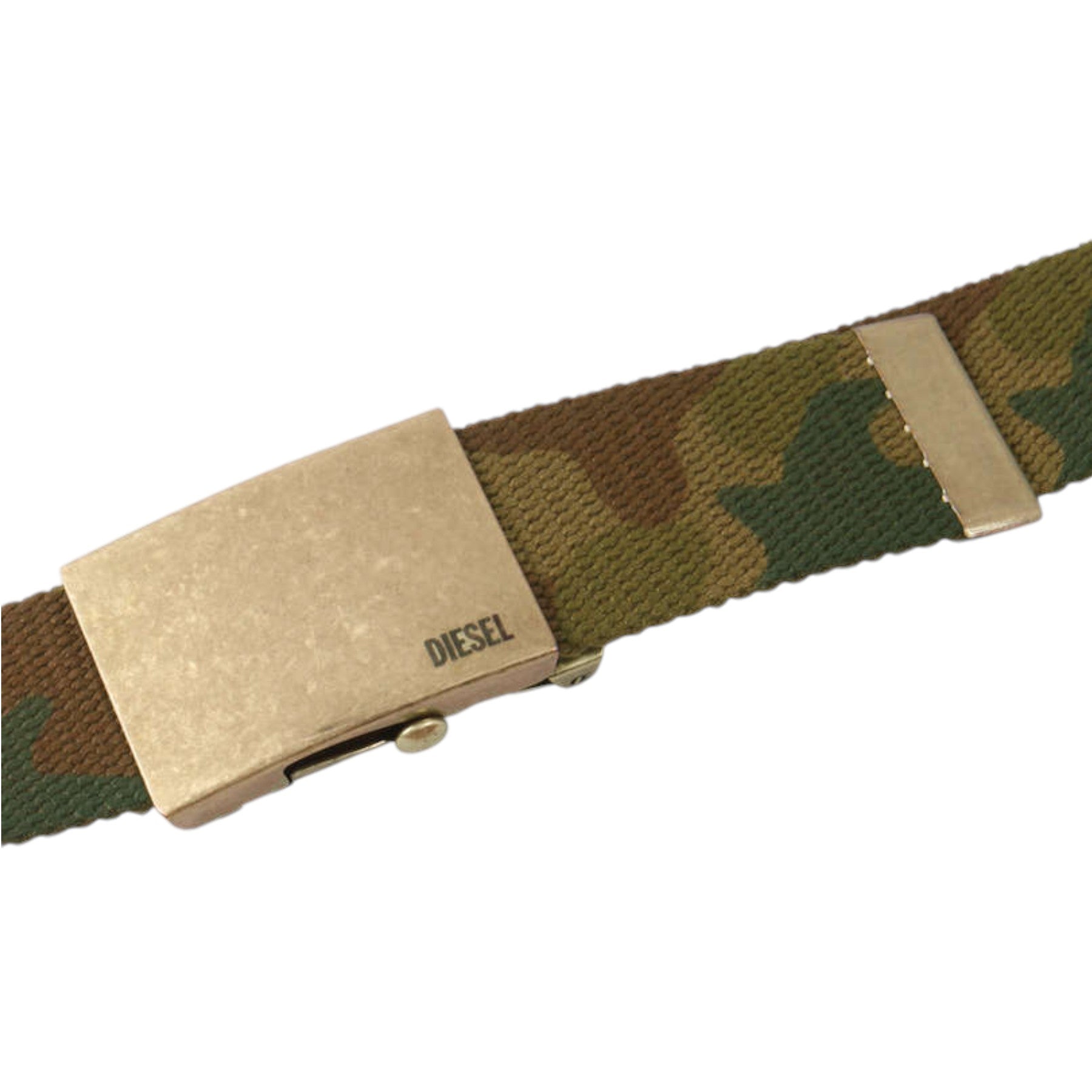 DIESEL B-COMBA Mens Belt Woven Solid Fabric Casual Webbing Belt Camouflage New