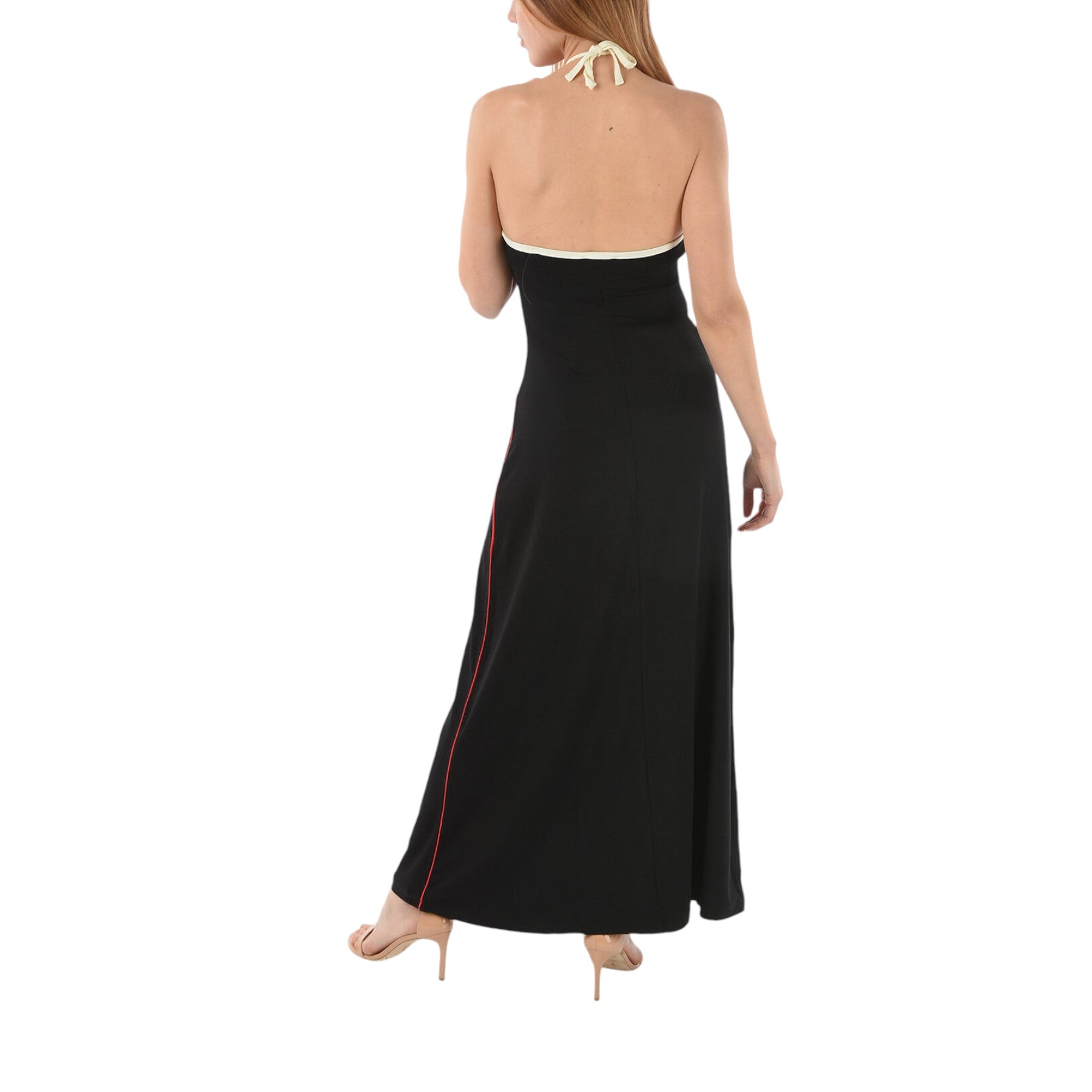 DIESEL D-MAXIM 0KEAR Womens Casual Dress Summer Plaid Long Maxi Dress Black NEW