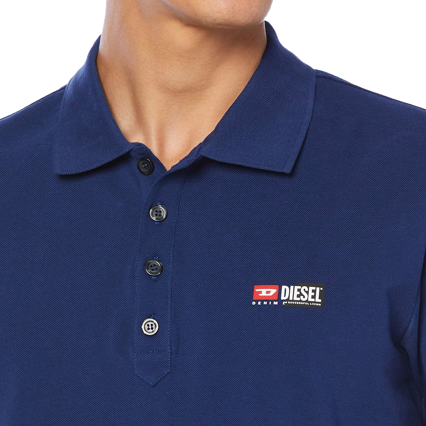 Diesel T-Weet-Split Mens Polo T Shirt Short Sleeve Casual Pique Cotton Golf Tee