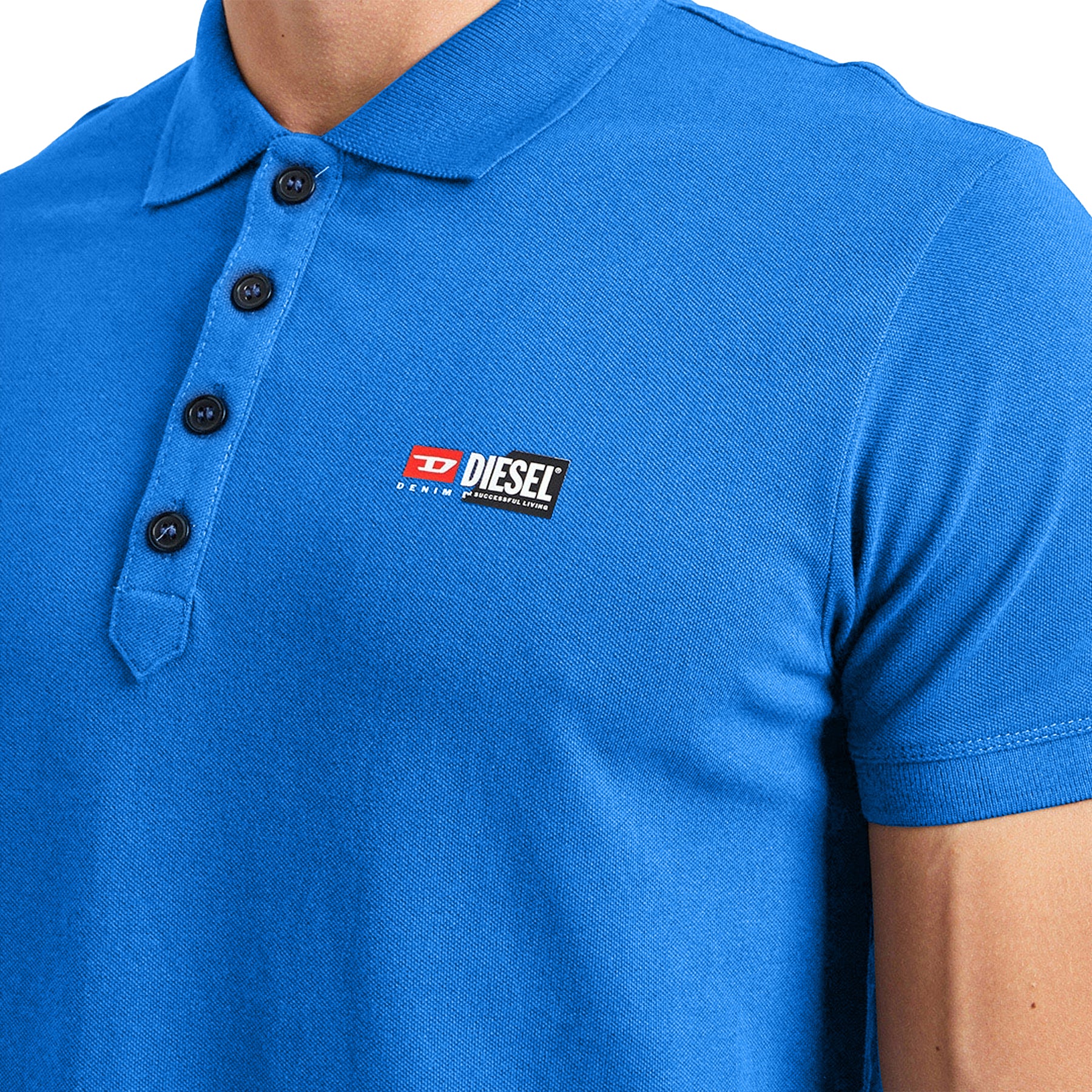 Diesel T-Weet-Split Mens Polo T Shirt Short Sleeve Casual Pique Cotton Golf Tee