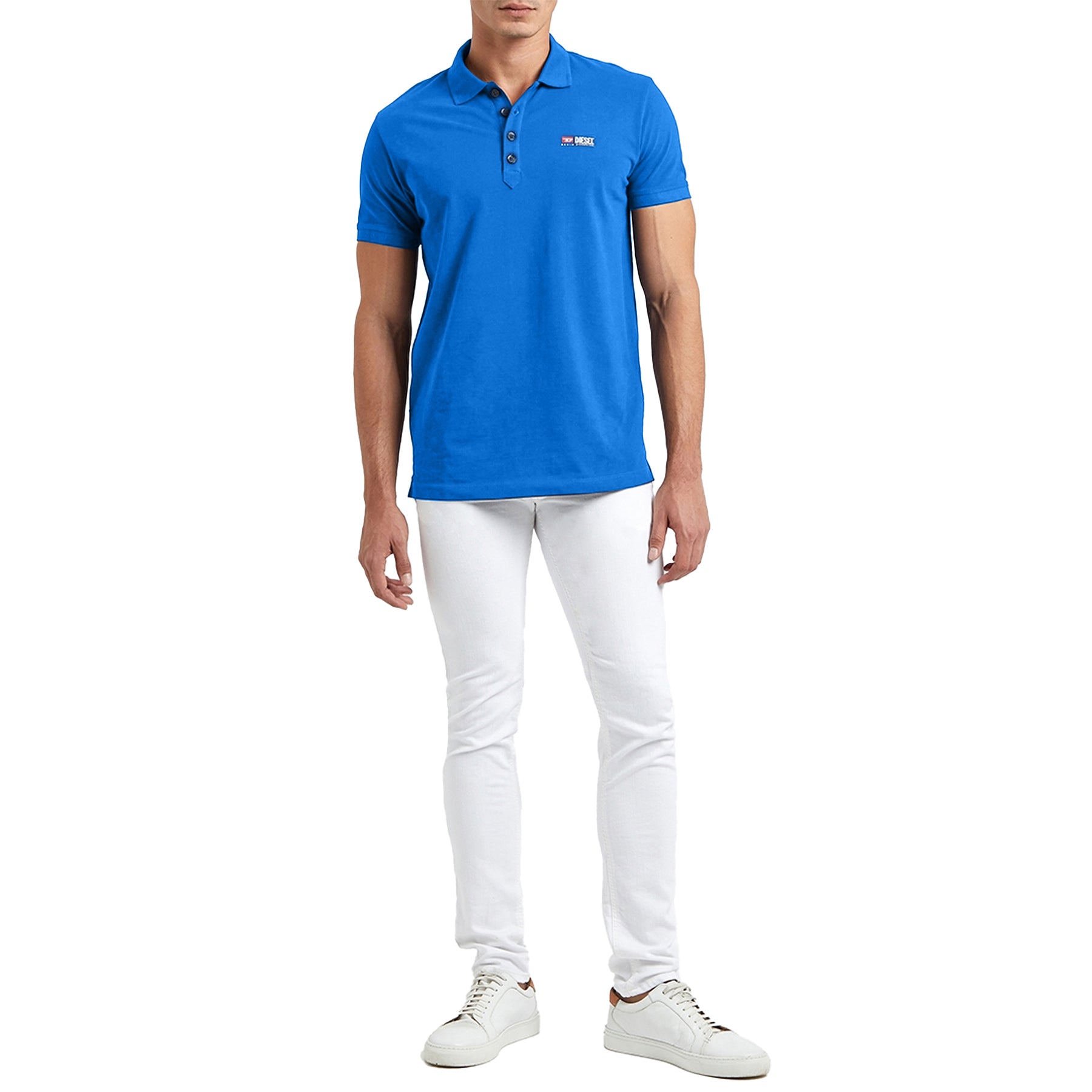 Diesel T-Weet-Split Mens Polo T Shirt Short Sleeve Casual Pique Cotton Golf Tee