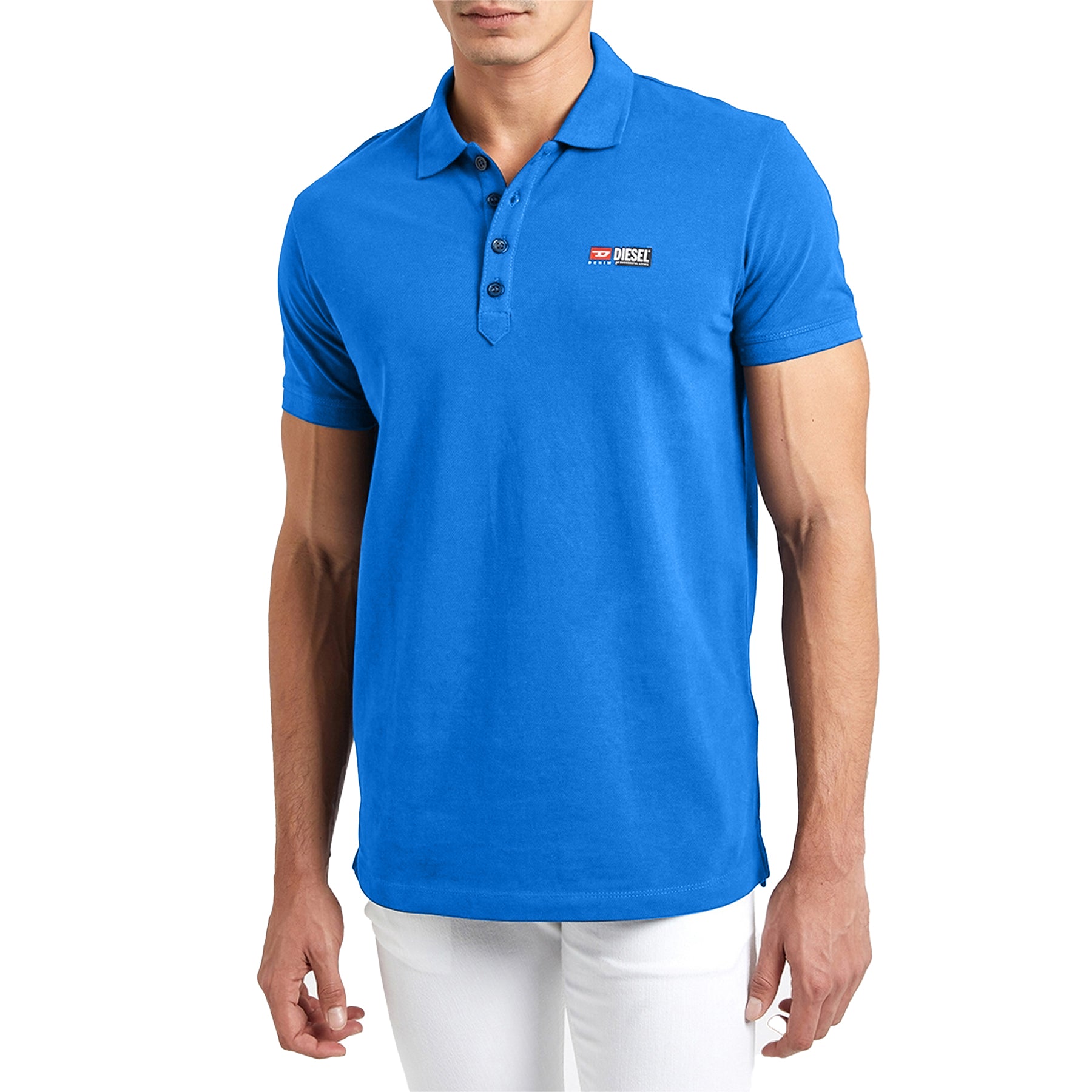 Diesel T-Weet-Split Mens Polo T Shirt Short Sleeve Casual Pique Cotton Golf Tee