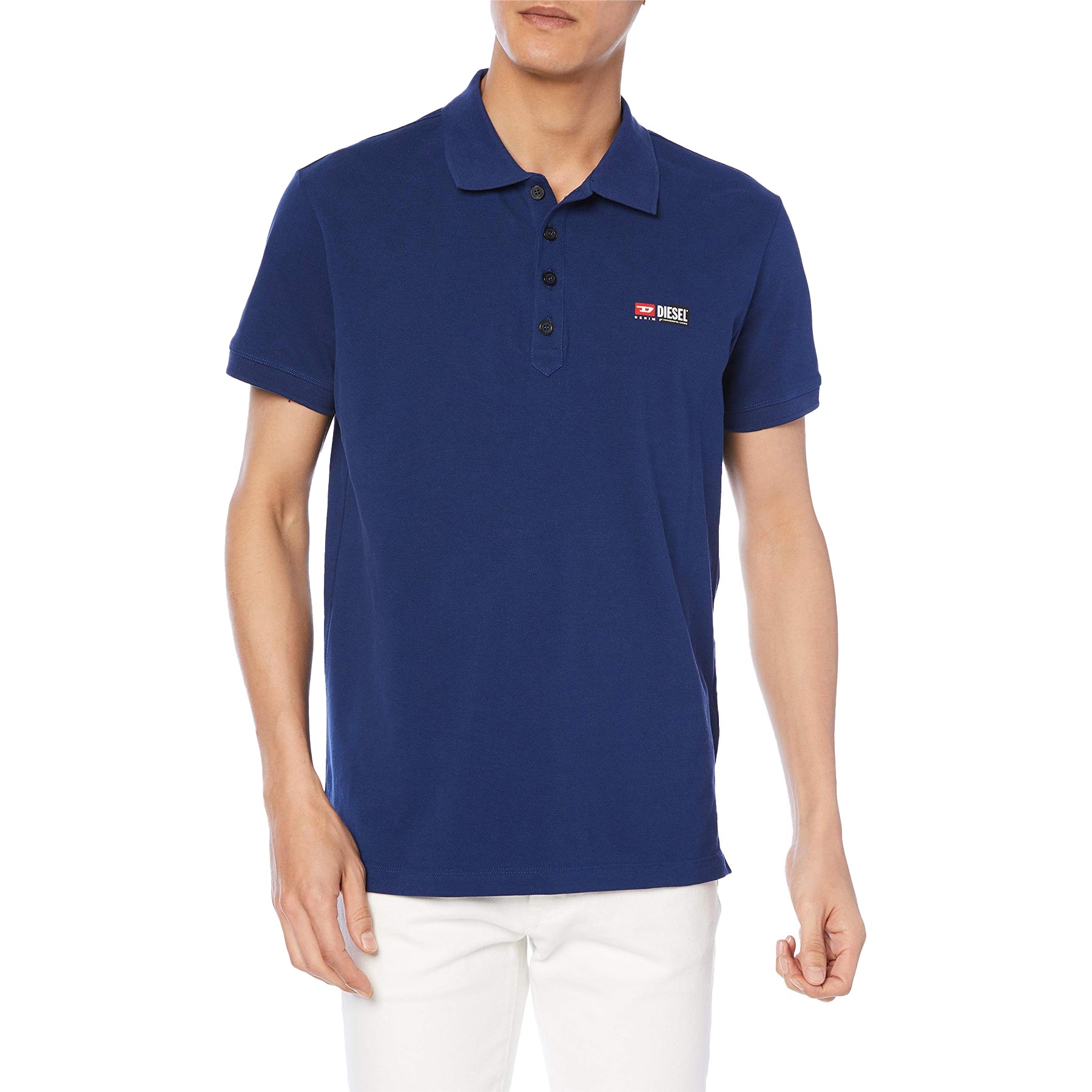 Diesel T-Weet-Split Mens Polo T Shirt Short Sleeve Casual Pique Cotton Golf Tee