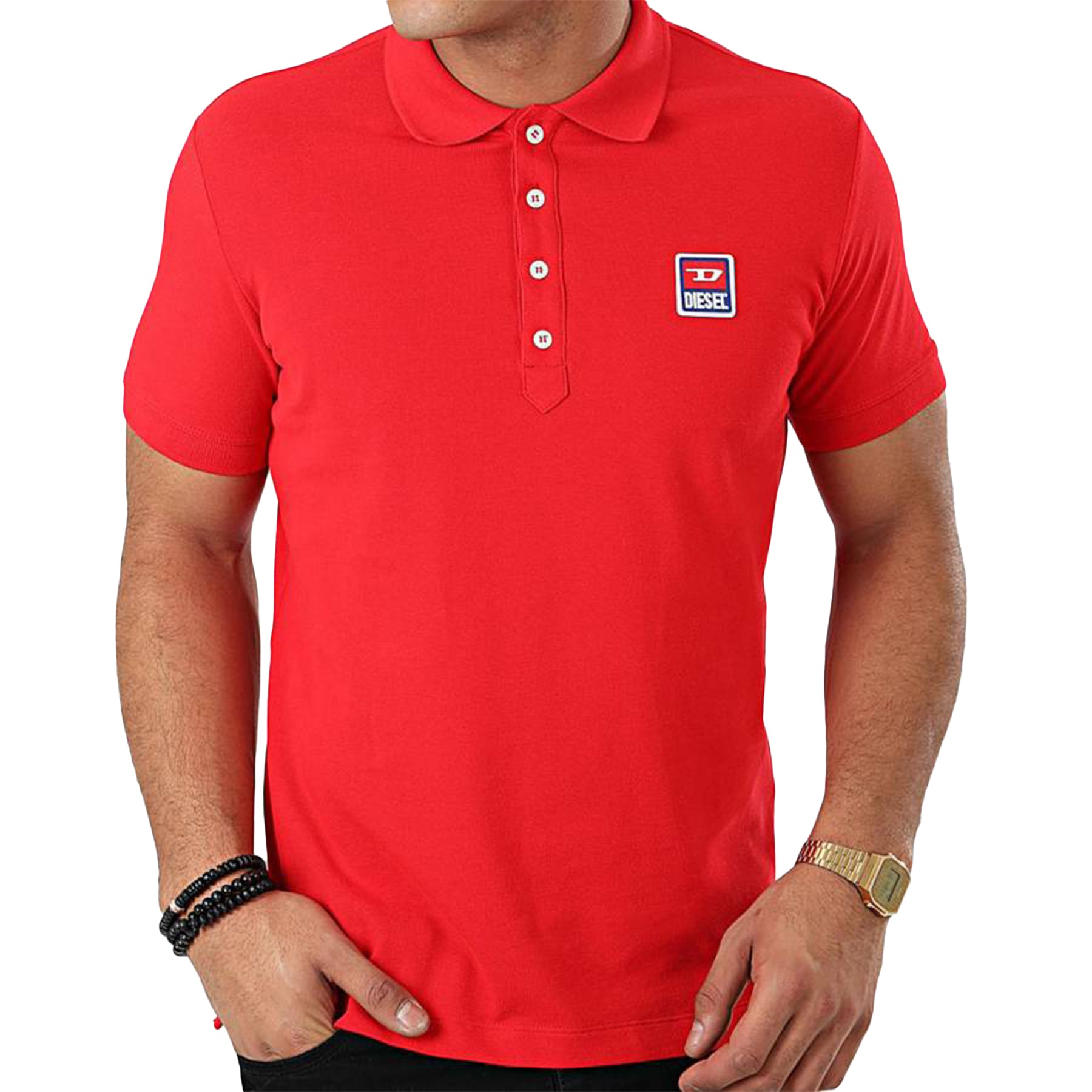 DIESEL T-Kal-Patch 00SAVB Mens Polo Shirts Short Sleeve Casual Summer Golf Tee M