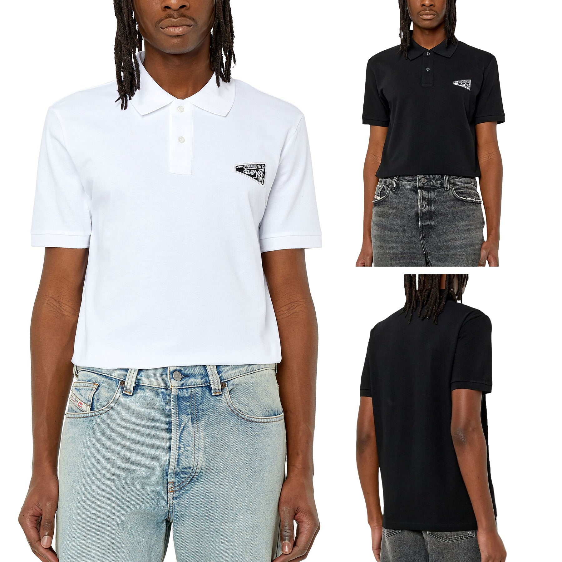 DIESEL T-SMITH-G3 A10632 Mens Polo T Shirts Short Sleeve Summer Casual Golf Tee