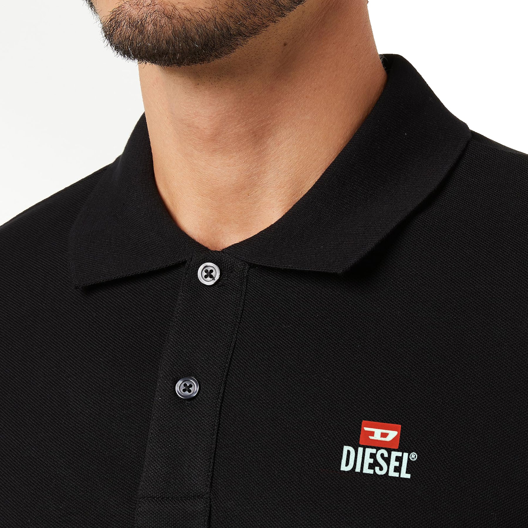 DIESEL T-Smith-DIV Mens Polo Shirts Slim Fit Short Sleeve Casual Golf Polo Tee