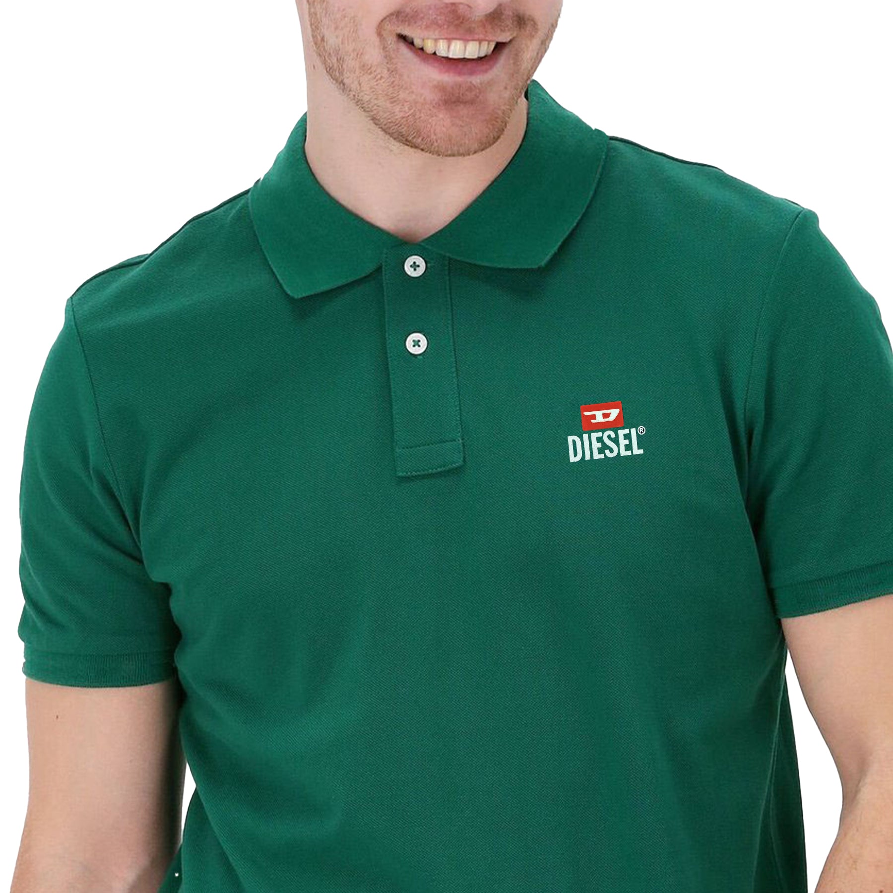 DIESEL T-Smith-DIV Mens Polo Shirts Slim Fit Short Sleeve Casual Golf Polo Tee