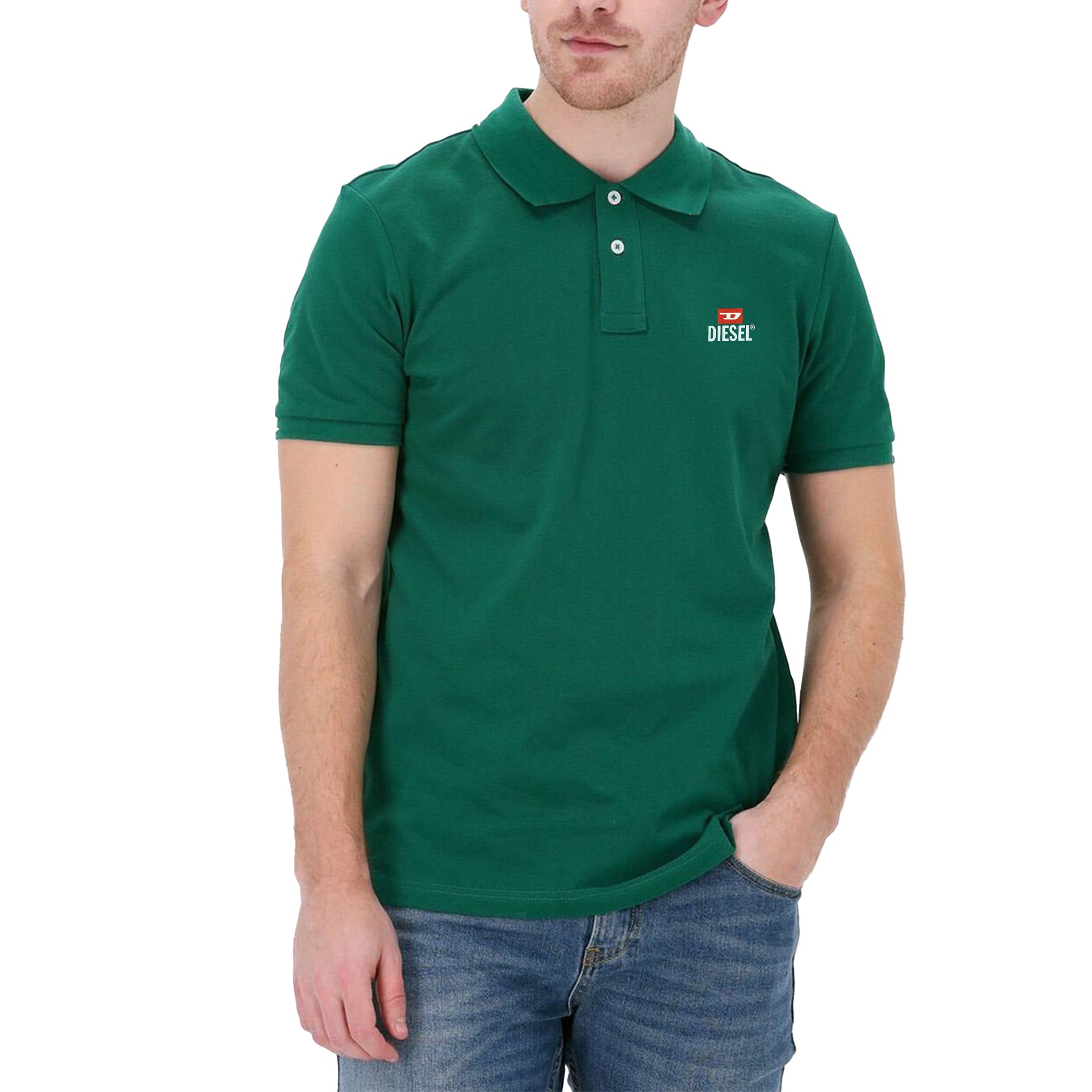 DIESEL T-Smith-DIV Mens Polo Shirts Slim Fit Short Sleeve Casual Golf Polo Tee
