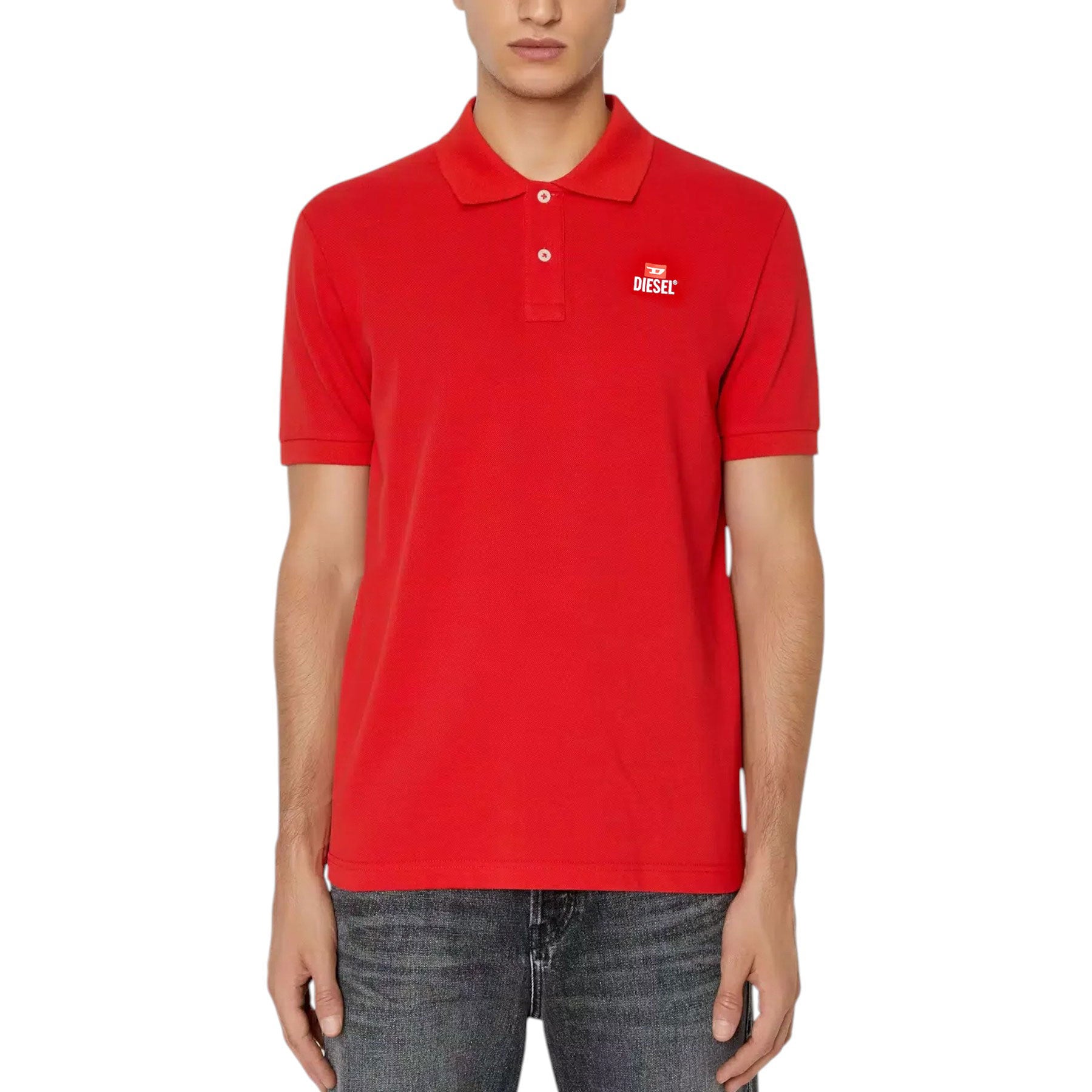 DIESEL T-Smith-DIV Mens Polo Shirts Slim Fit Short Sleeve Casual Golf Polo Tee