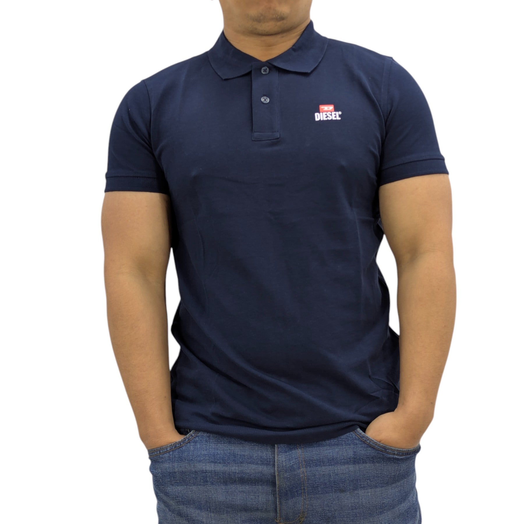 DIESEL T-Smith-DIV Mens Polo Shirts Slim Fit Short Sleeve Casual Golf Polo Tee