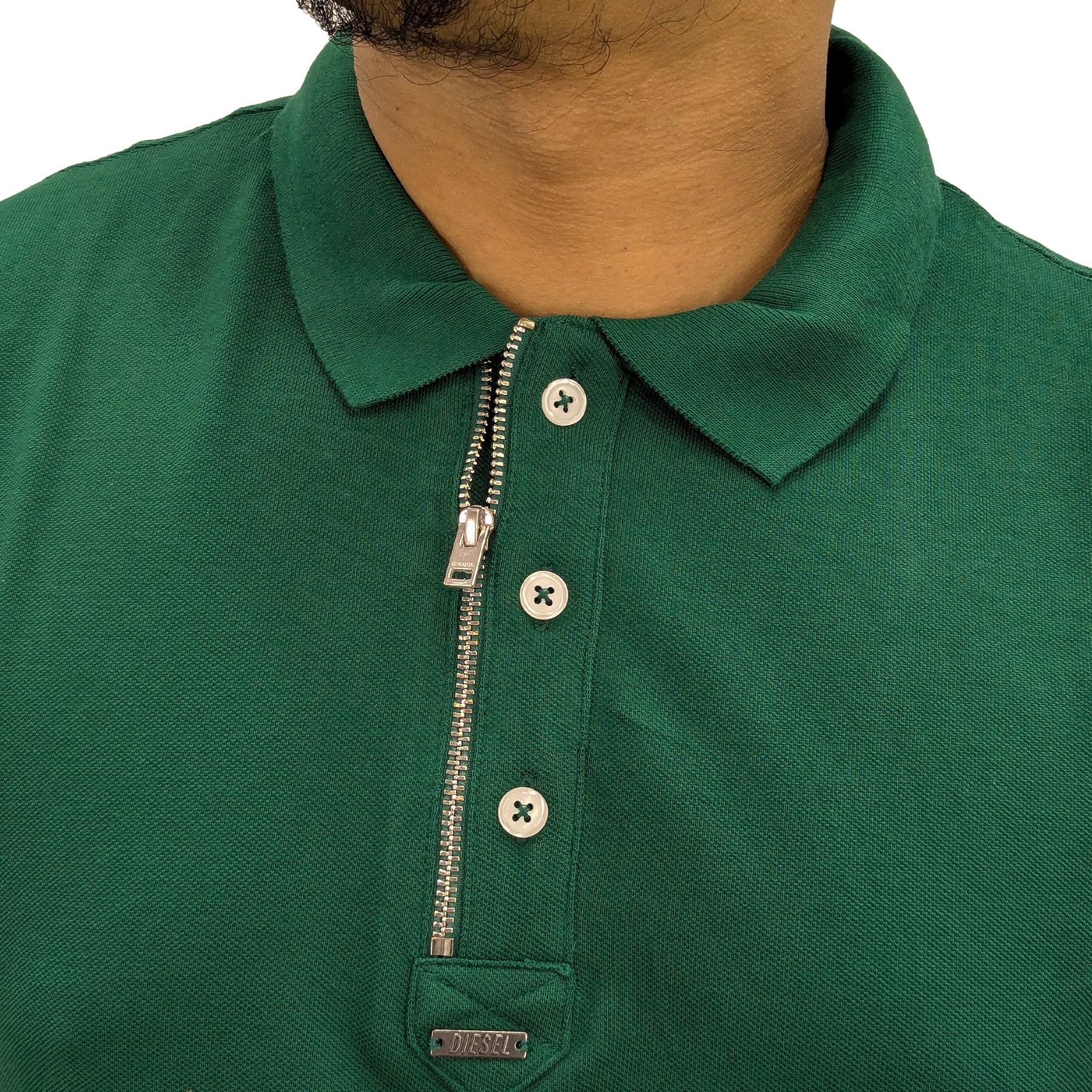 DIESEL T-SMITH-ZIP OUT RBAWH Mens Polo T Shirts Short Sleeve Casual Golf Tee NEW