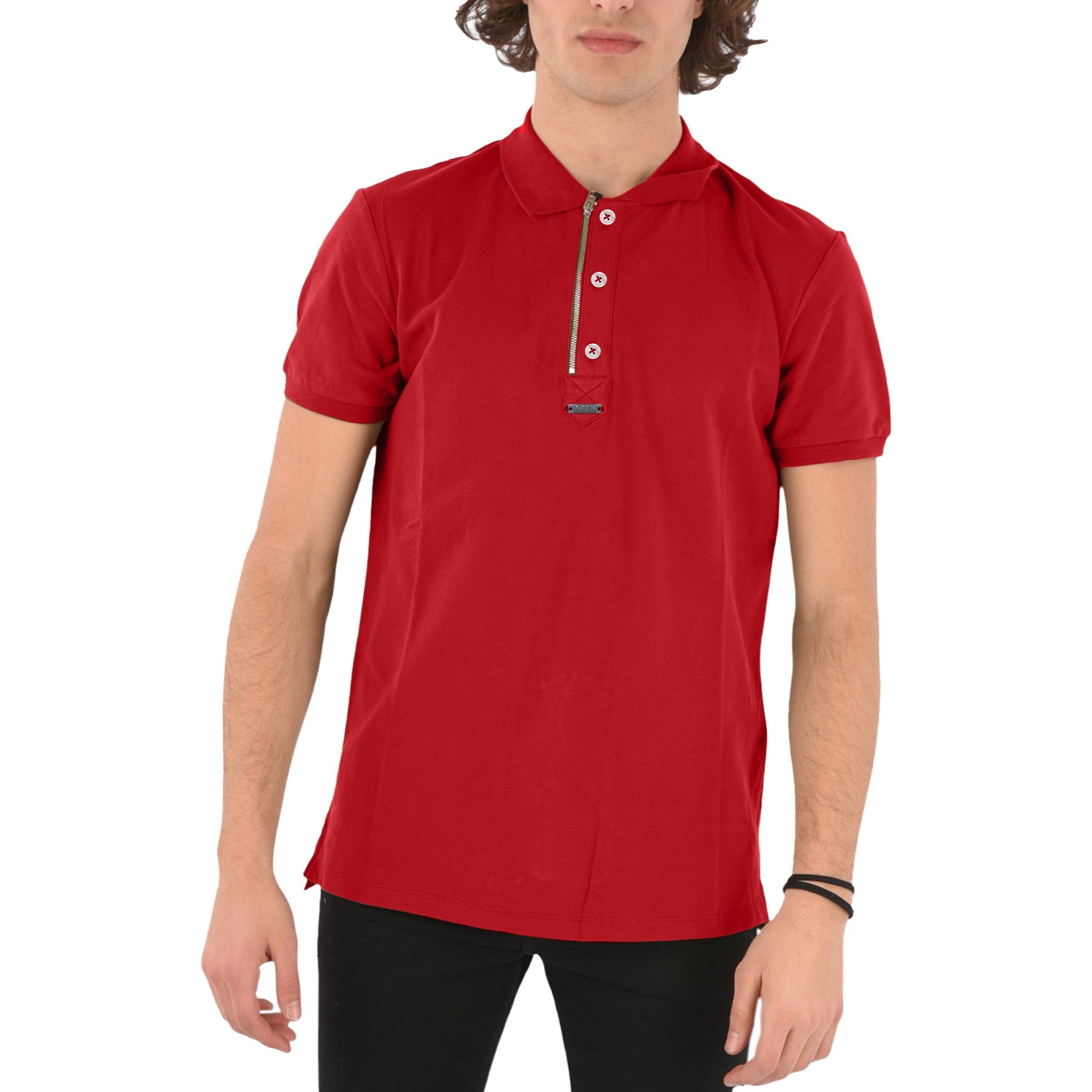 DIESEL T-SMITH-ZIP OUT RBAWH Mens Polo T Shirts Short Sleeve Casual Golf Tee NEW