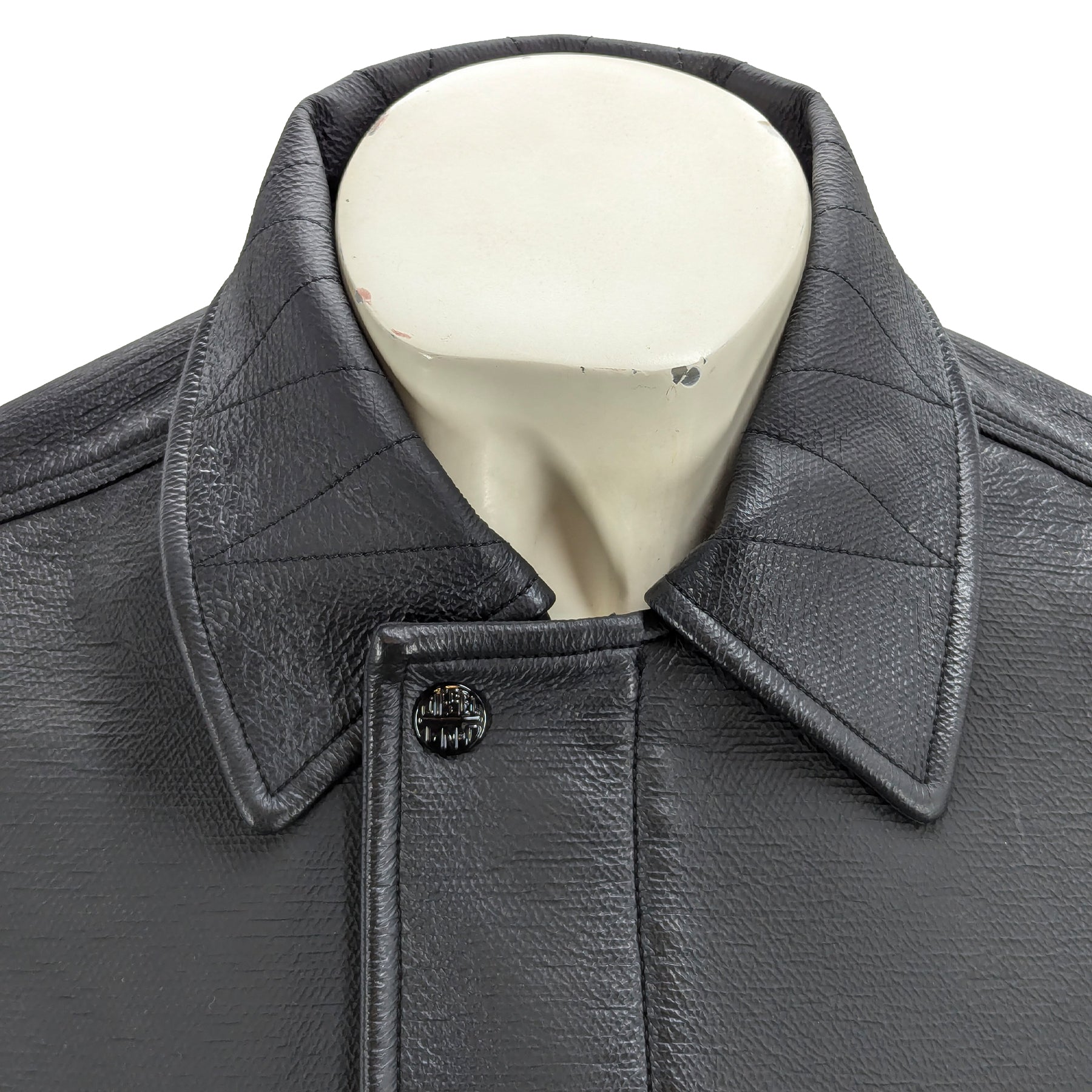 DIESEL J-DINOS Mens Biker Jacket Collared Regular Fit Winter Black Shirt Jacket