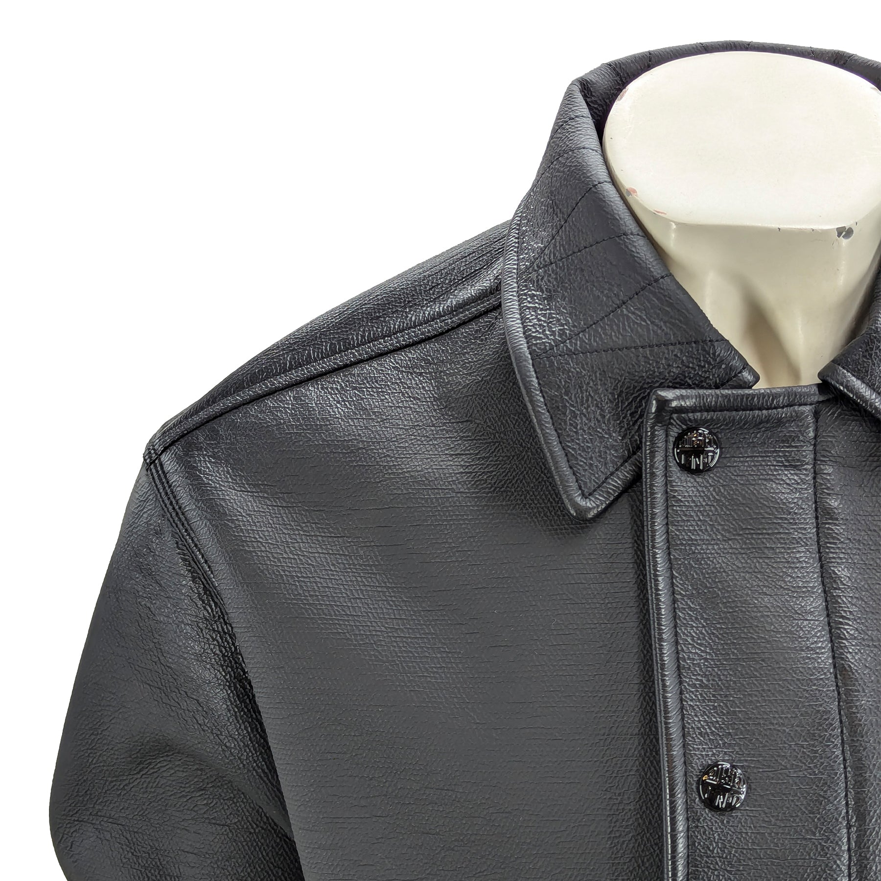 DIESEL J-DINOS Mens Biker Jacket Collared Regular Fit Winter Black Shirt Jacket