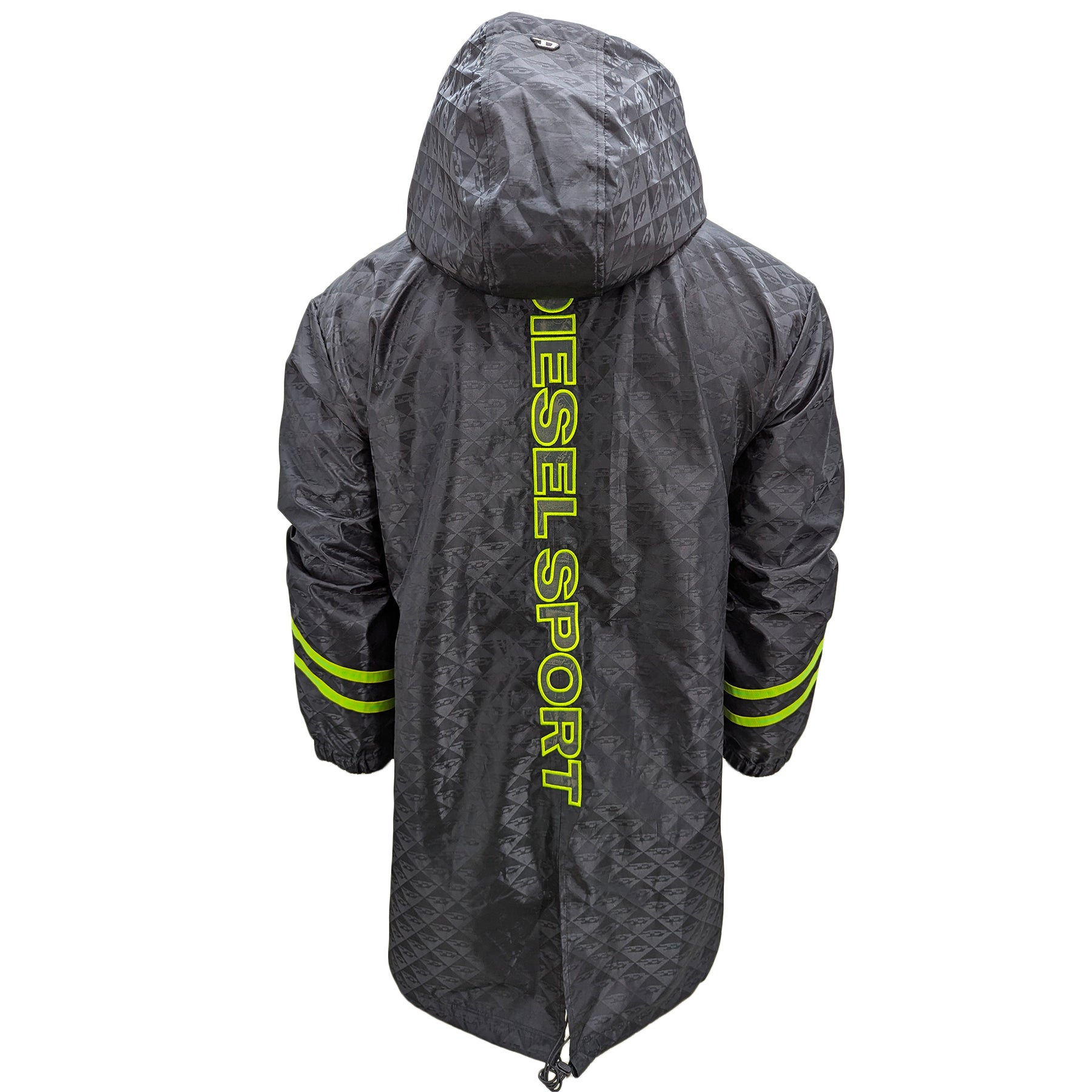 DIESEL AWWT-LILLIE Mens Parka Jacket Knee Long Hooded Raincoat Waterproof Jacket