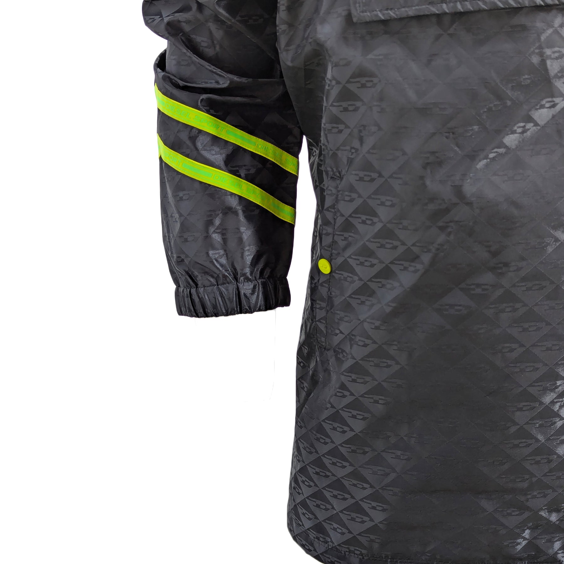 DIESEL AWWT-LILLIE Mens Parka Jacket Knee Long Hooded Raincoat Waterproof Jacket