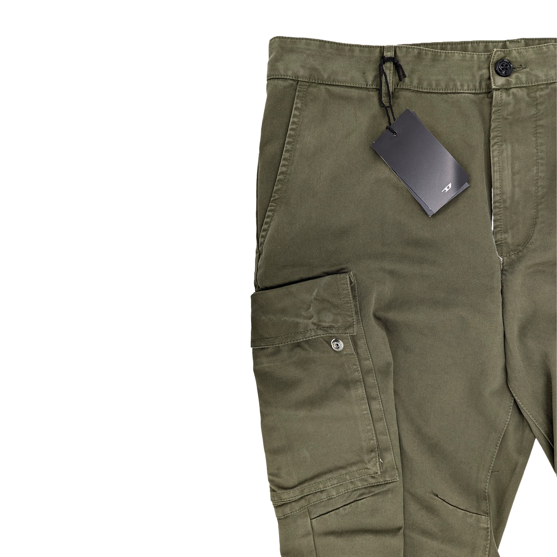 DIESEL P-COR A10372 Mens Cargo Trousers Regular Fit Tapered Leg Cotton Pant W36