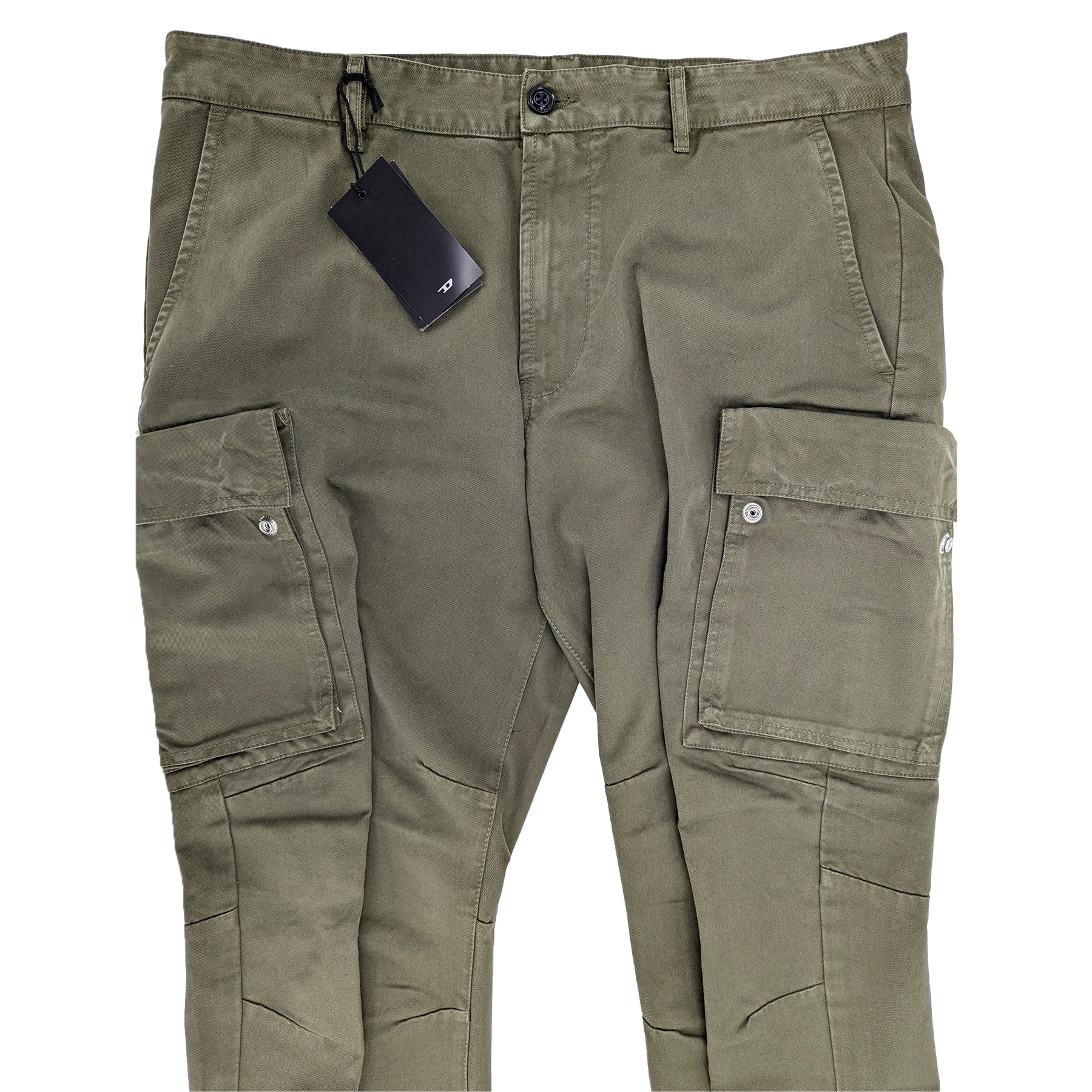 DIESEL P-COR A10372 Mens Cargo Trousers Regular Fit Tapered Leg Cotton Pant W36