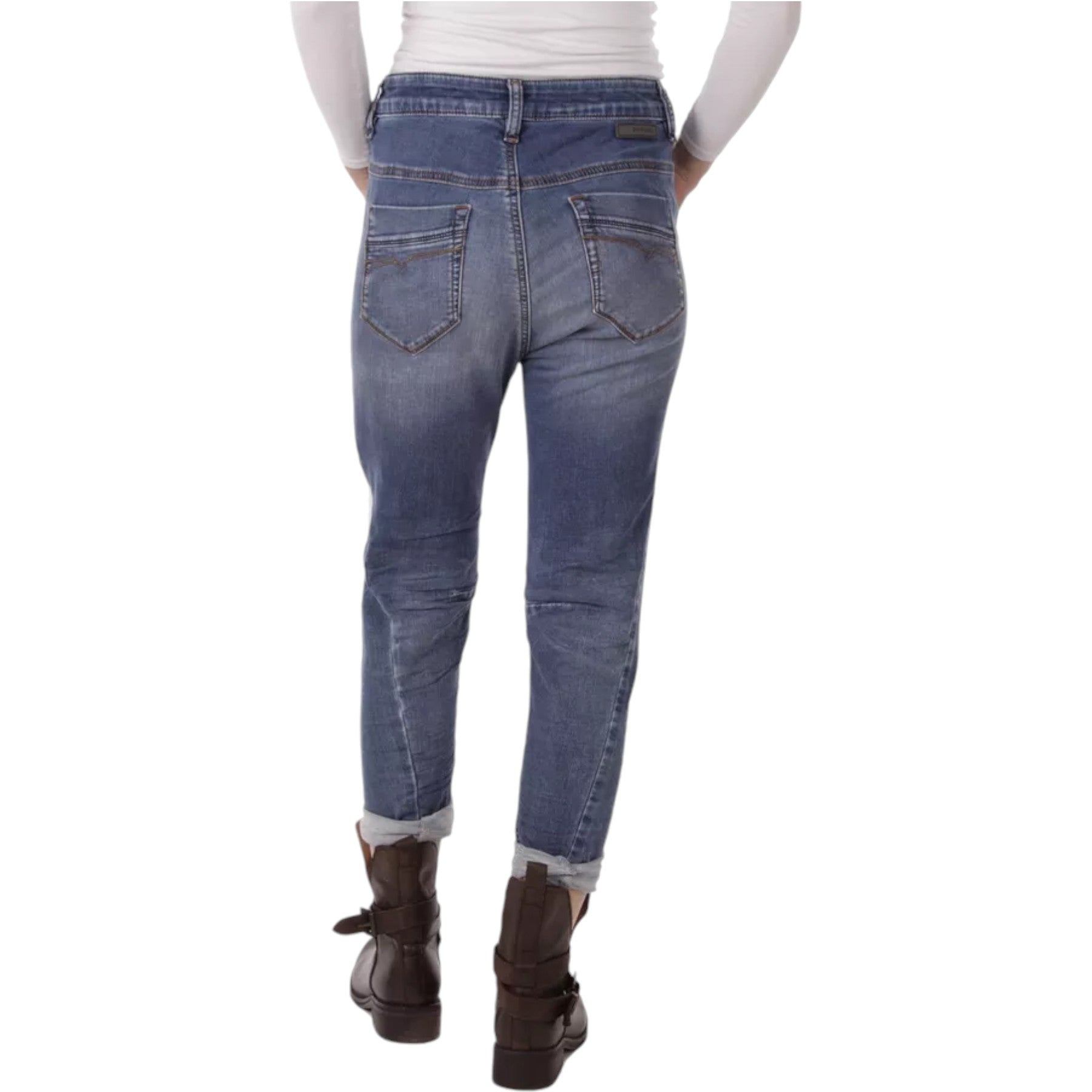 DIESEL FAYZA NE RV600 Womens Denim Boyfriend Jeans Leg Stretch Faded Jogg Pant