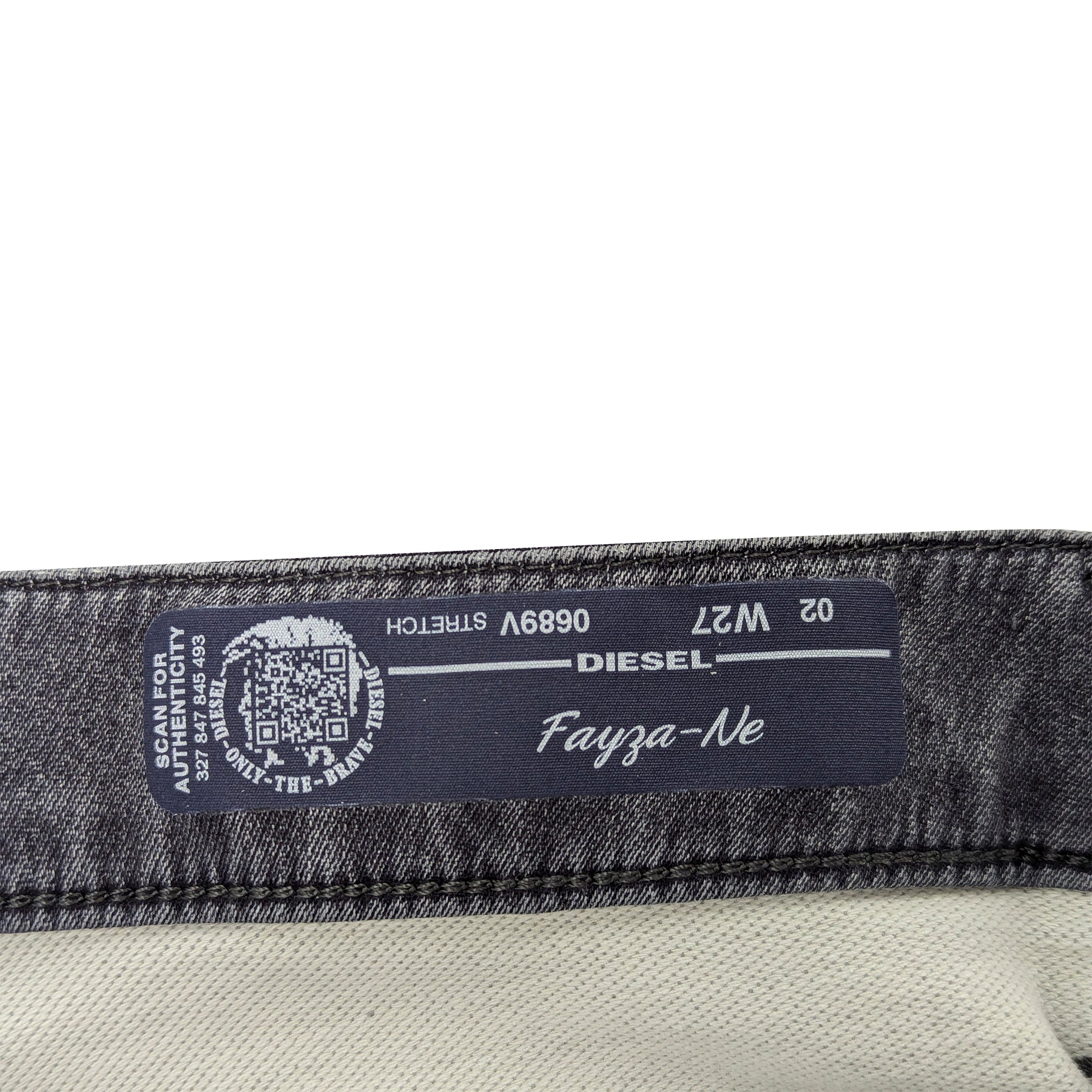 DIESEL FAYZA NE 0689V Womens Jeans Regular Fit Casual Stretchy Sweat Denim Pants