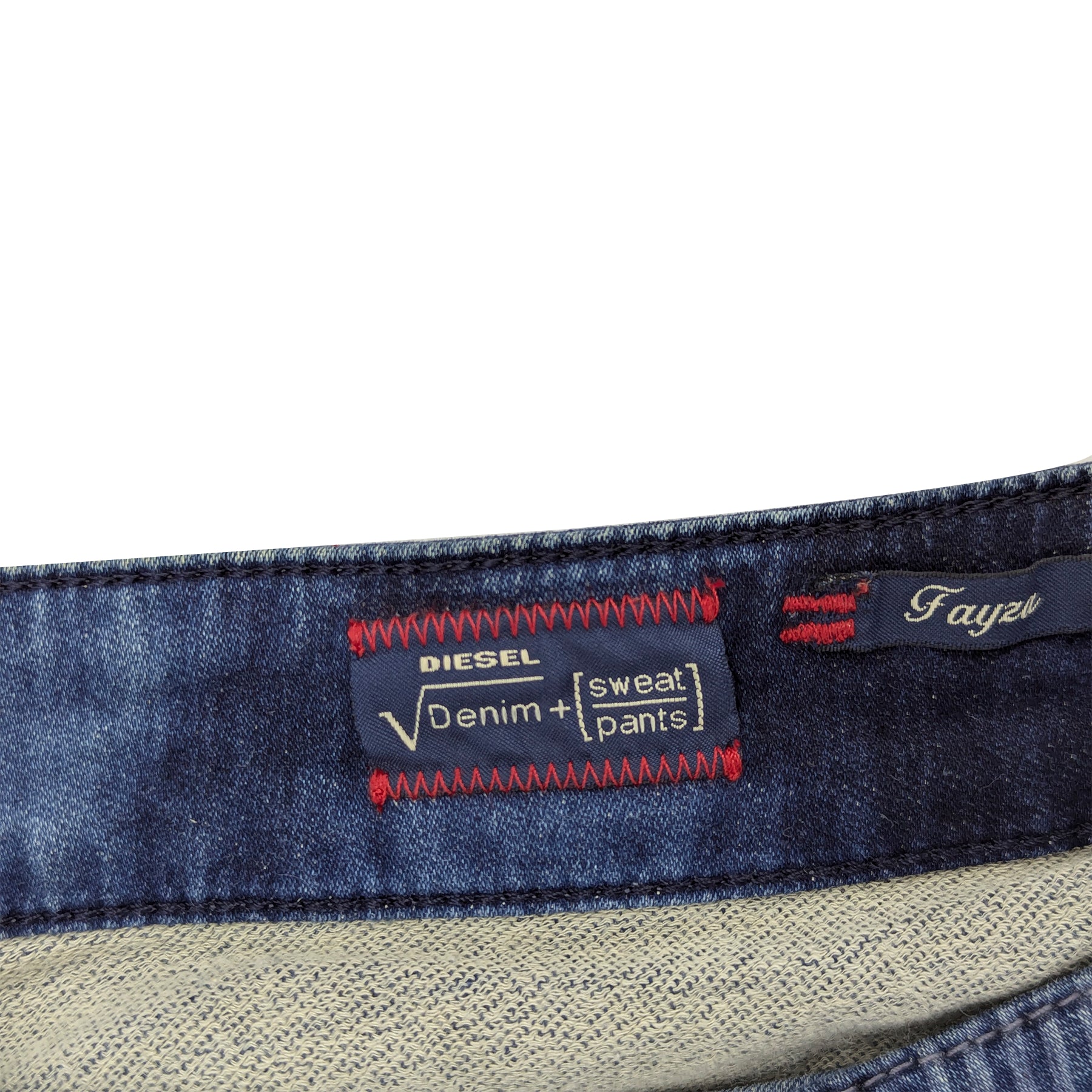 DIESEL FAYZA NE 0665R Womens Jeans Regular Fit Tapered Leg Denim Sweat Pants W23