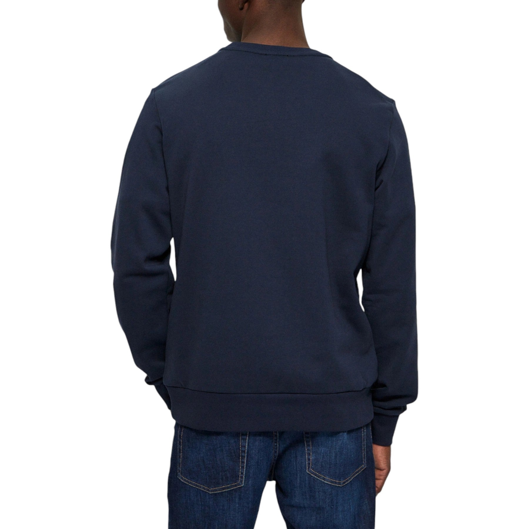 DIESEL S-GIR RIAJH Mens Sweatshirts Crew Neck Fleece Pullover Casual Top Navy
