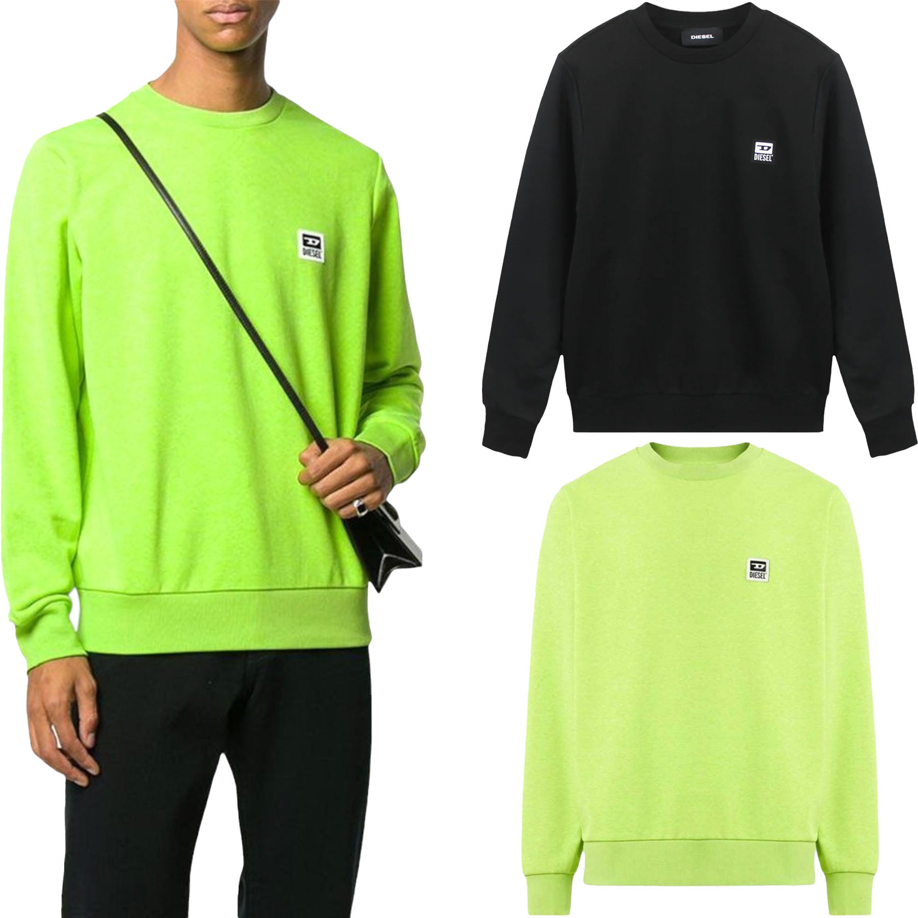 DIESEL S-GIRK-K12 Mens Sweatshirt Crew Neck Regular Fit Pullover Casual Jumper