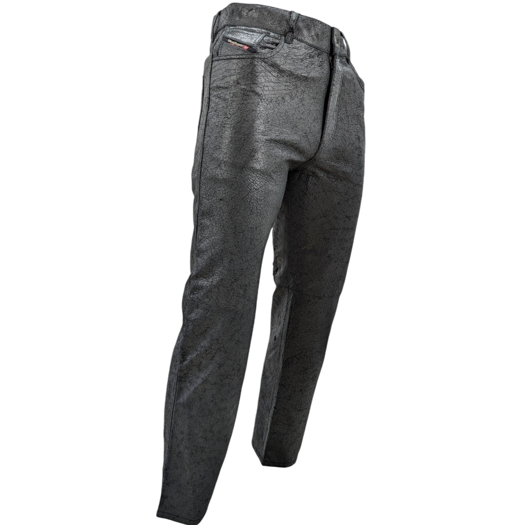 DIESEL P MARDEN 0CFAK Means Leather Jeans Genuine Regular Fit Straight Leg Denim