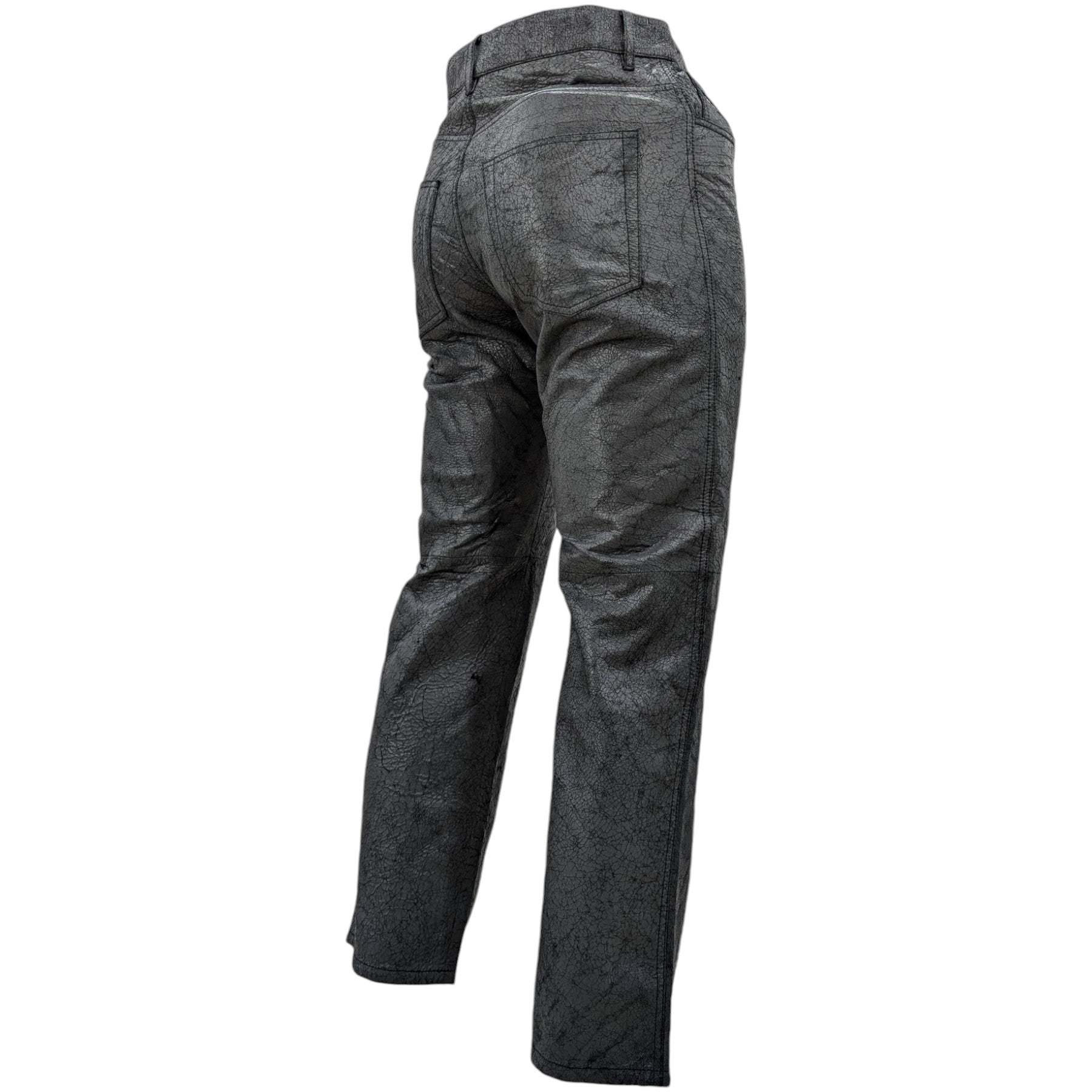 DIESEL P MARDEN 0CFAK Means Leather Jeans Genuine Regular Fit Straight Leg Denim