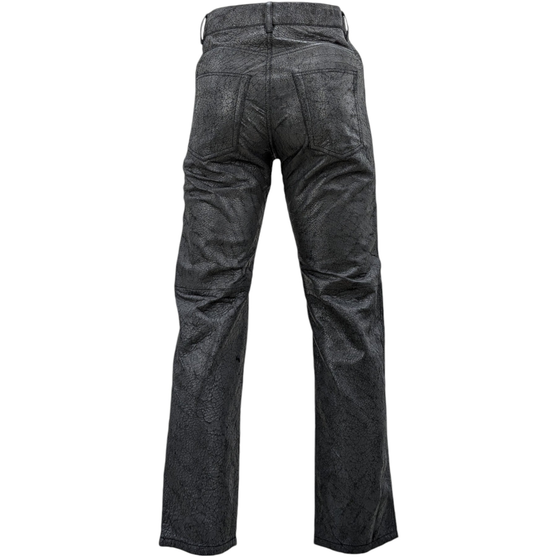 DIESEL P MARDEN 0CFAK Means Leather Jeans Genuine Regular Fit Straight Leg Denim