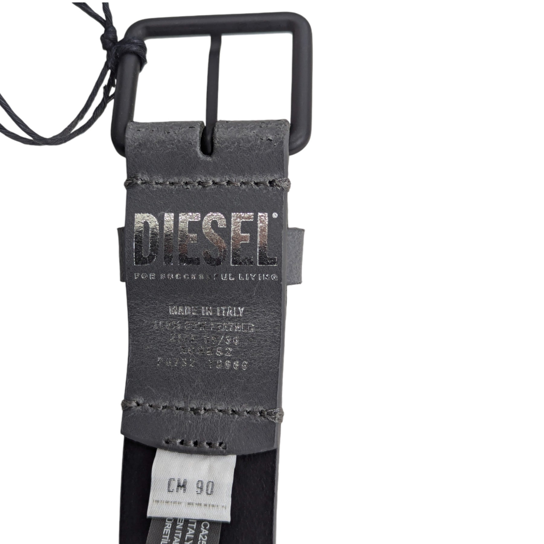 DIESEL B-DN5 Mens Genuine Leather Belts For Jeans Metal Buckle Waist Belt Black