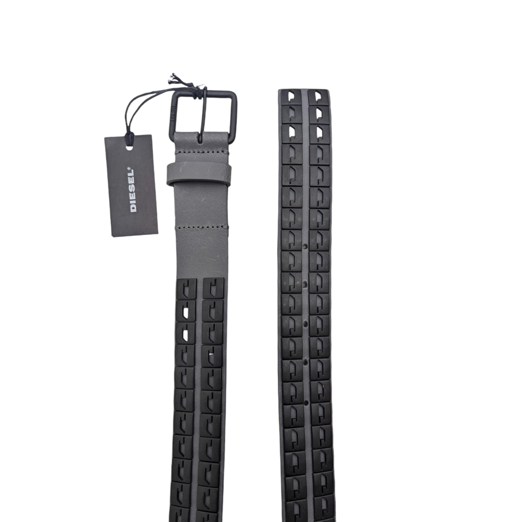 DIESEL B-DN5 Mens Genuine Leather Belts For Jeans Metal Buckle Waist Belt Black