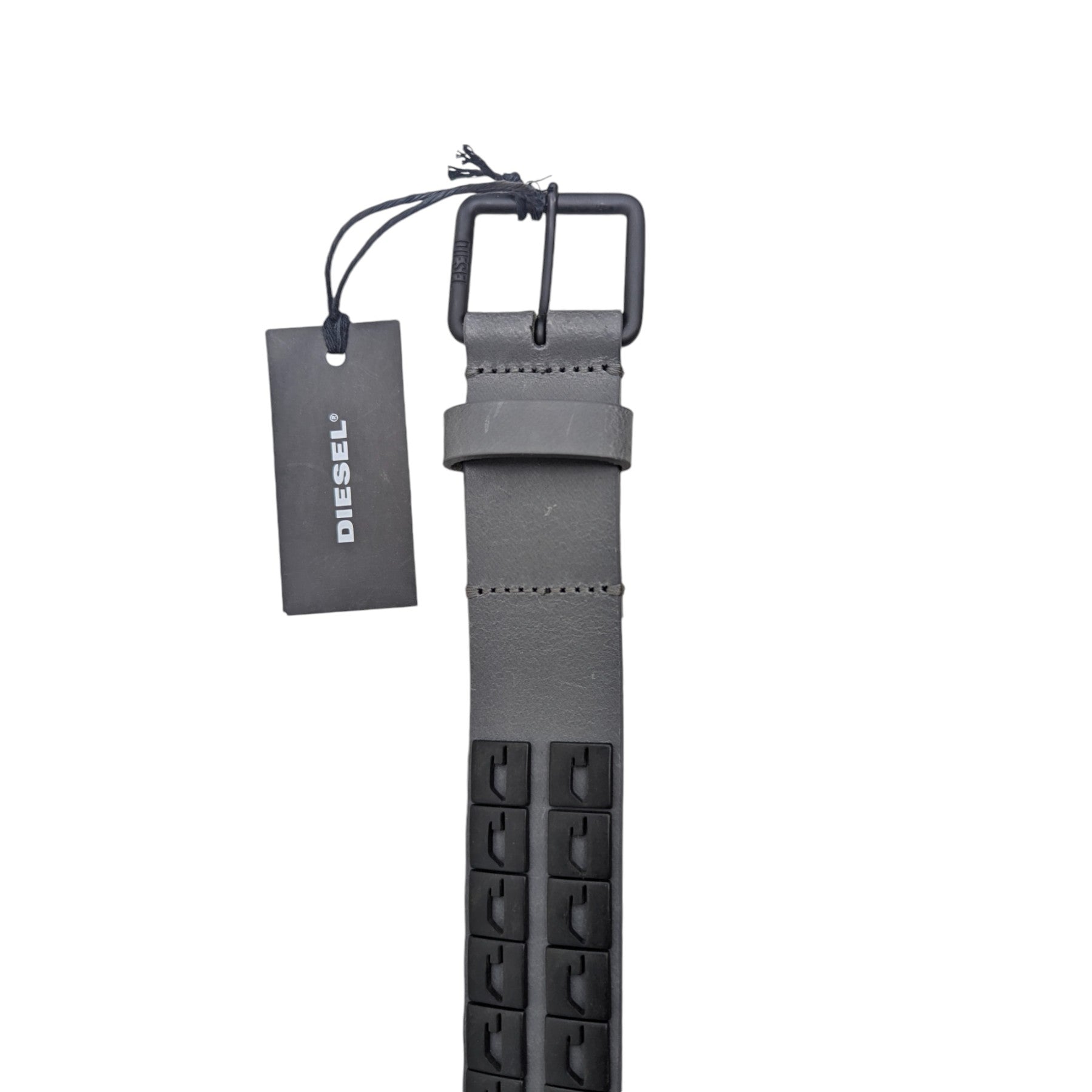 DIESEL B-DN5 Mens Genuine Leather Belts For Jeans Metal Buckle Waist Belt Black