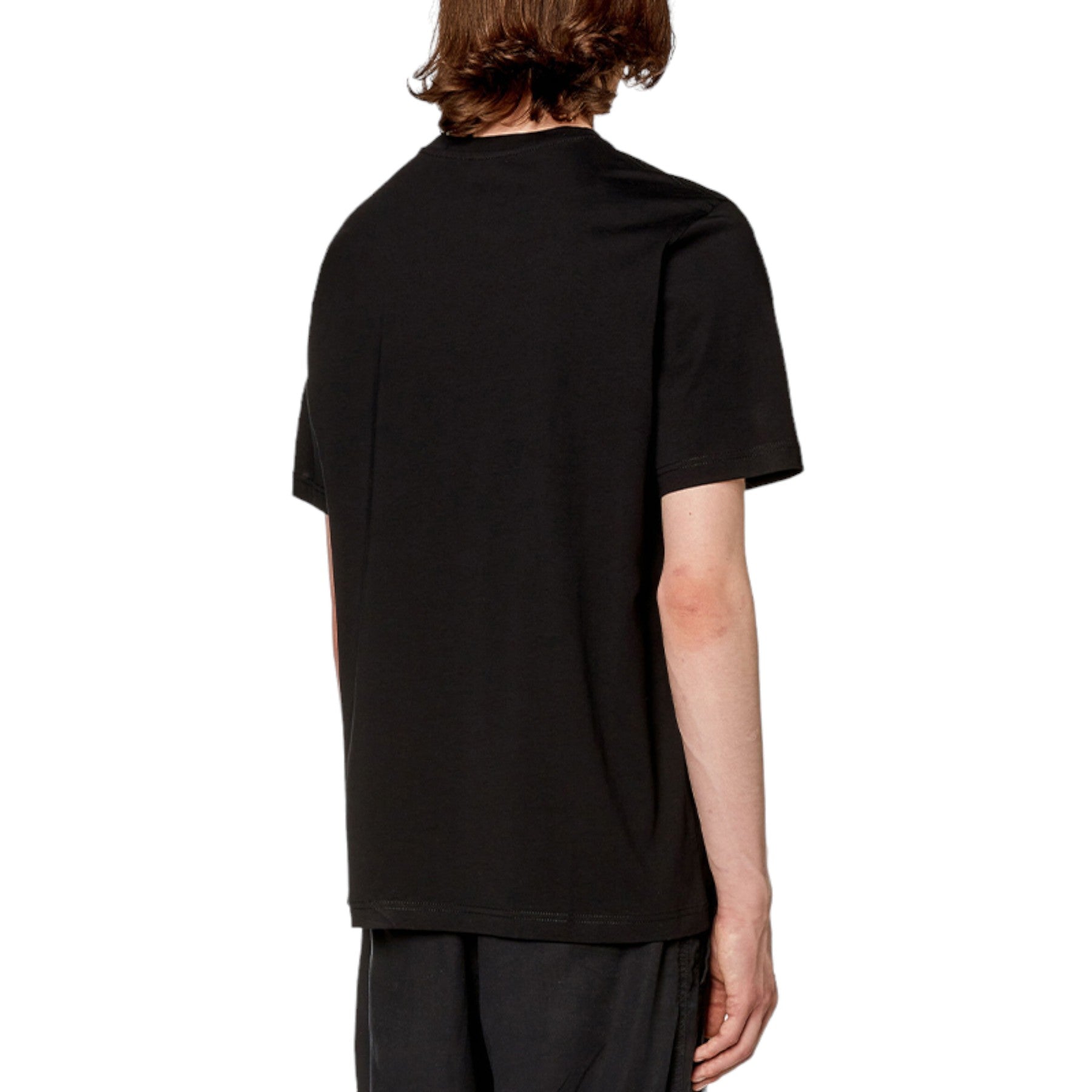 DIESEL T-JUST-NLabel Mens T Shirts 100% Cotton Short Sleeve Plain Crew Neck Tops