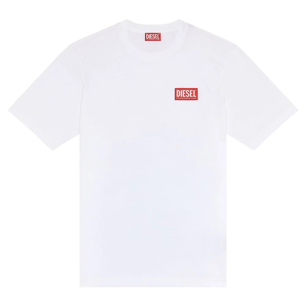 DIESEL T-JUST-NLabel Mens T Shirts 100% Cotton Short Sleeve Plain Crew Neck Tops