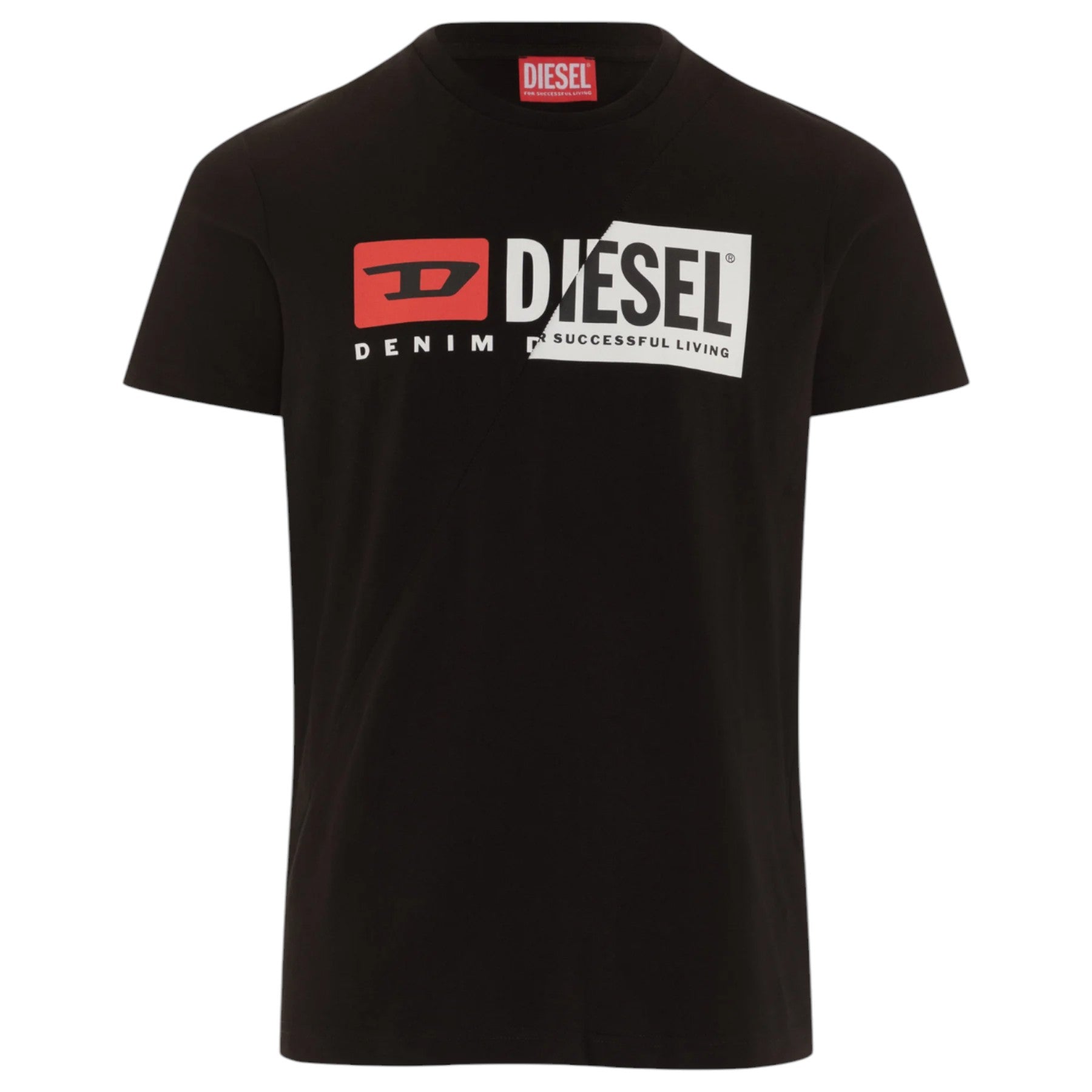 Diesel T-Diego-Cuty Logo Mens T Shirts Crew Neck Short Sleeve Slim Summer Tee