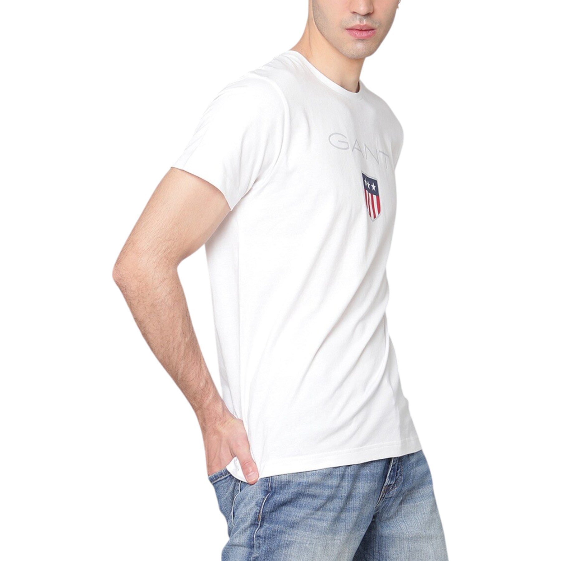 Gant Mens T Shirts Original Shield Crew Neck Pullover Soft Cotton Summer Tee