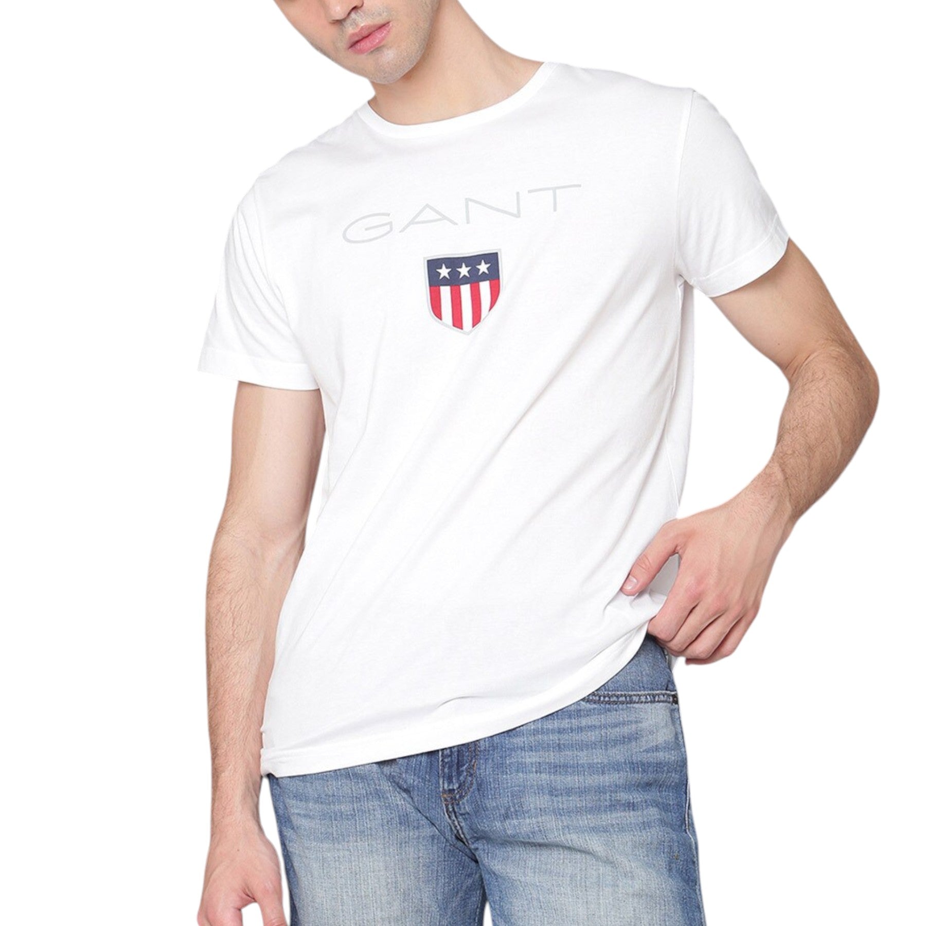 Gant Mens T Shirts Original Shield Crew Neck Pullover Soft Cotton Summer Tee